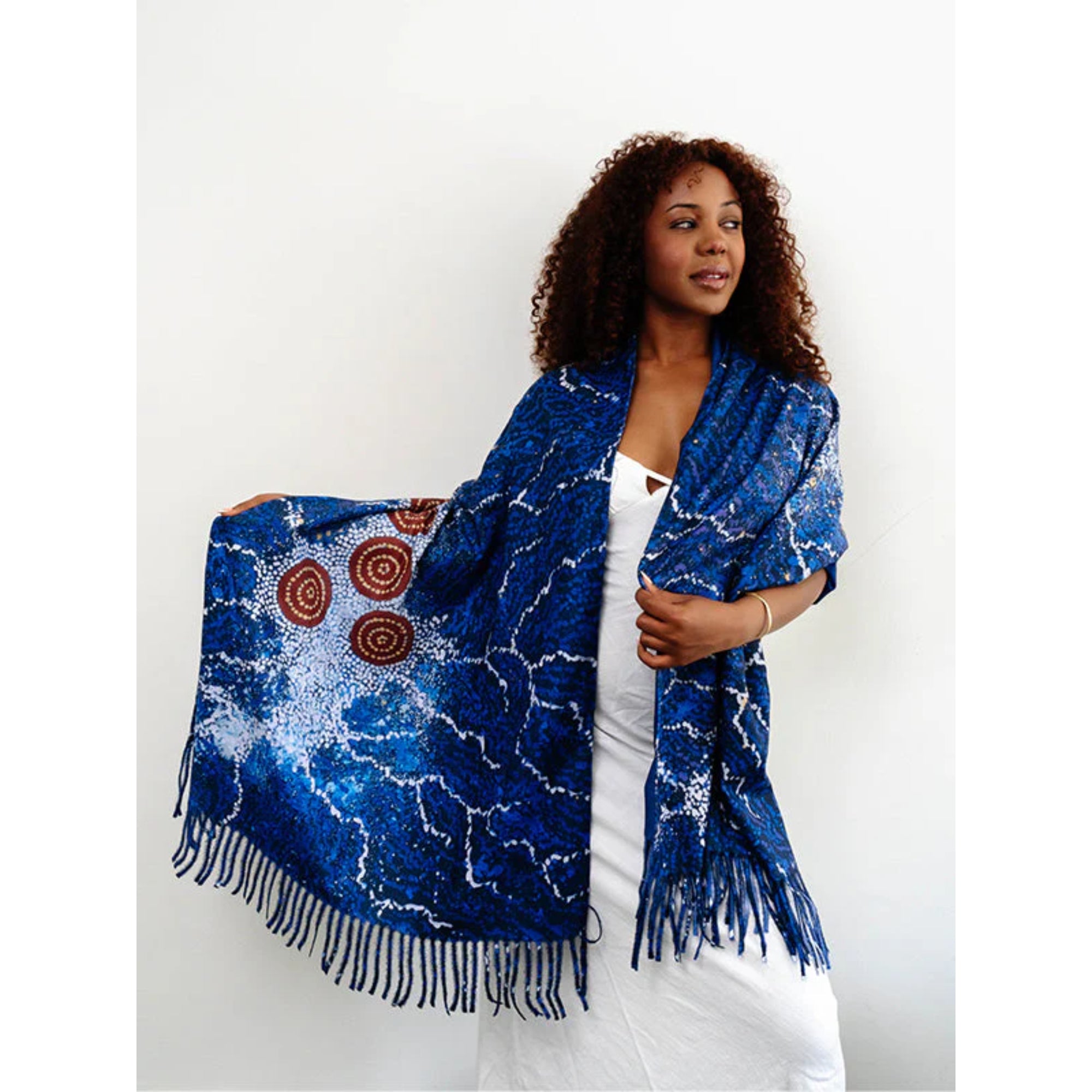 Koh Living Sacred Country Seven Sisters Scarf - Blue