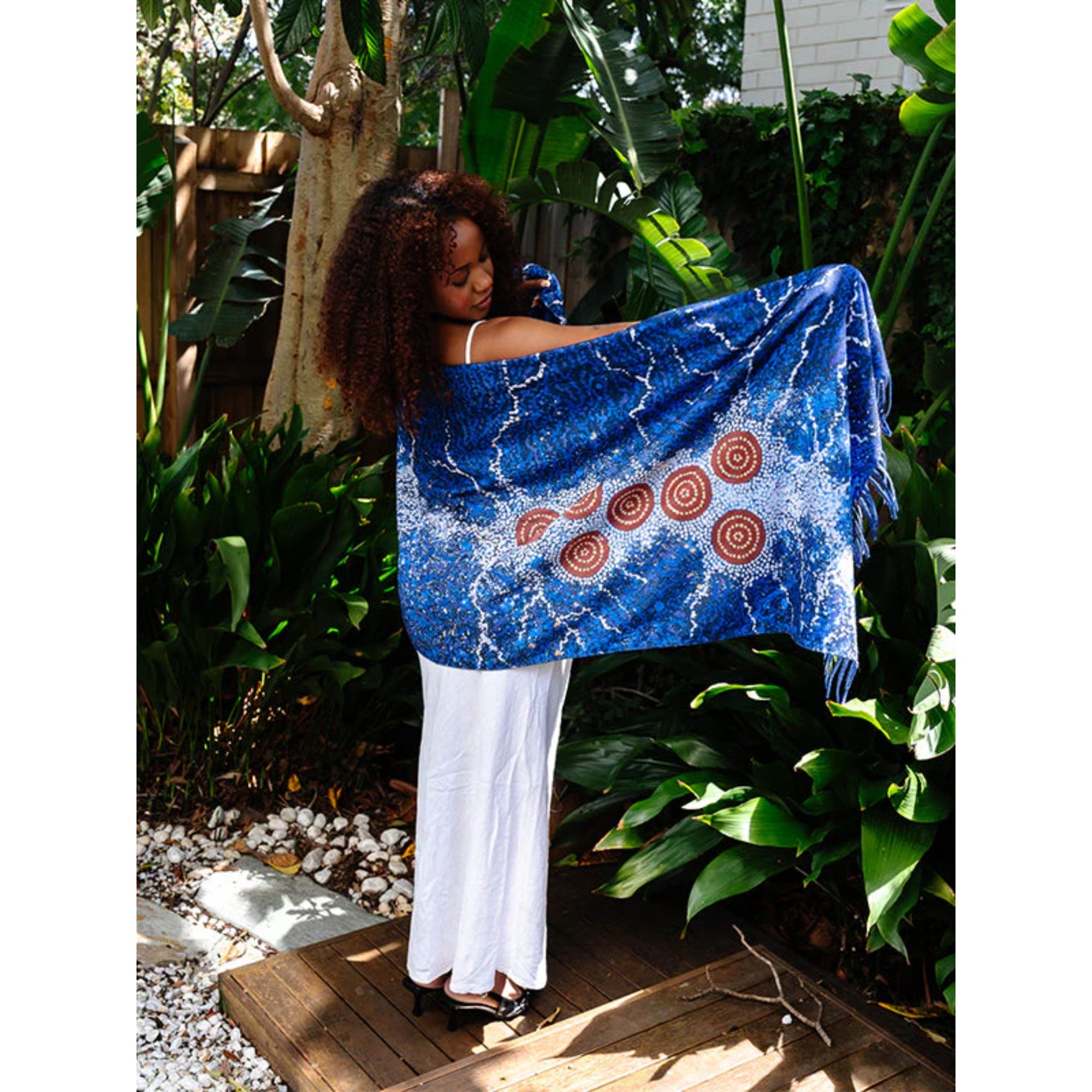Koh Living Sacred Country Seven Sisters Scarf - Blue