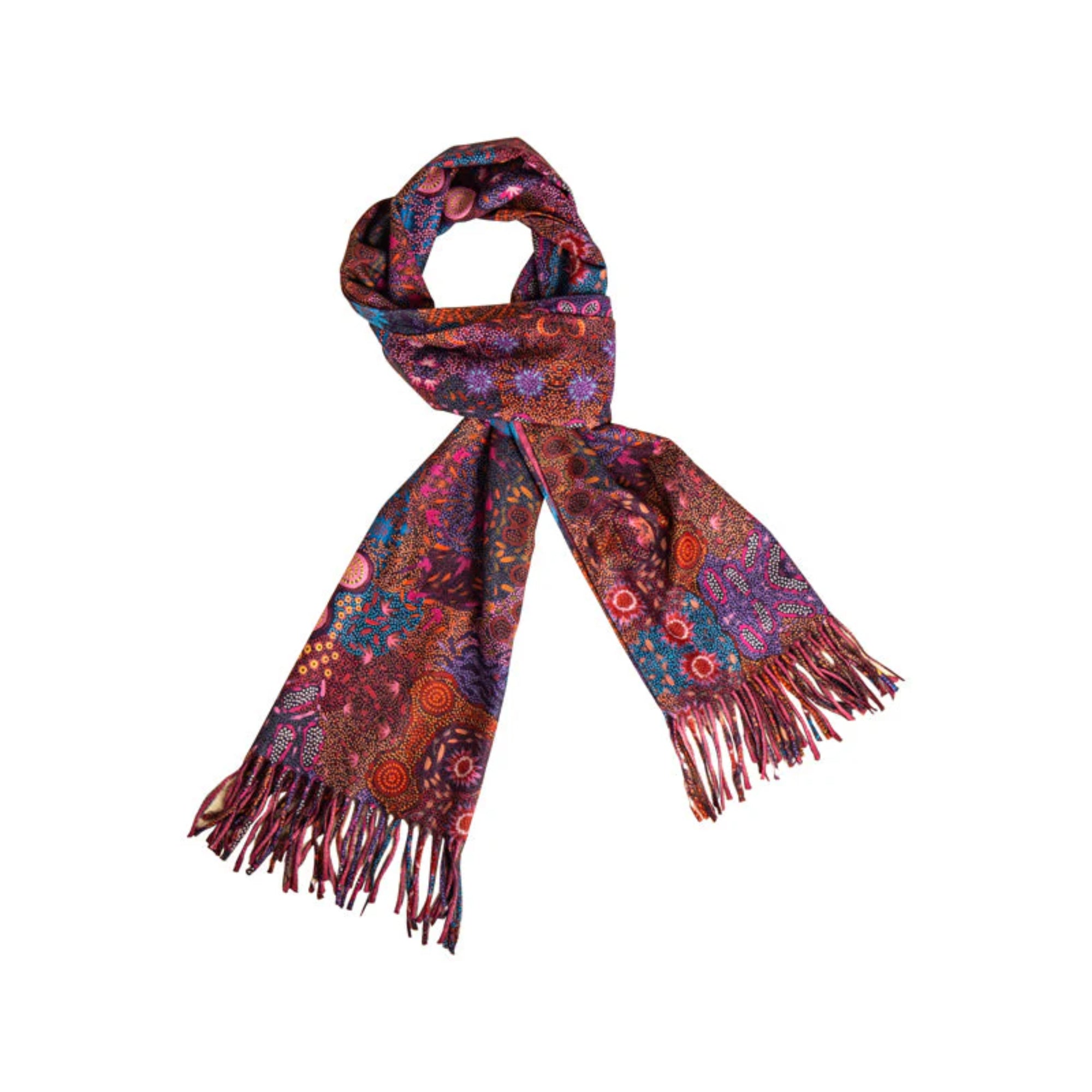 Koh Living Sacred Country Women's Dreaming Scarf - Red