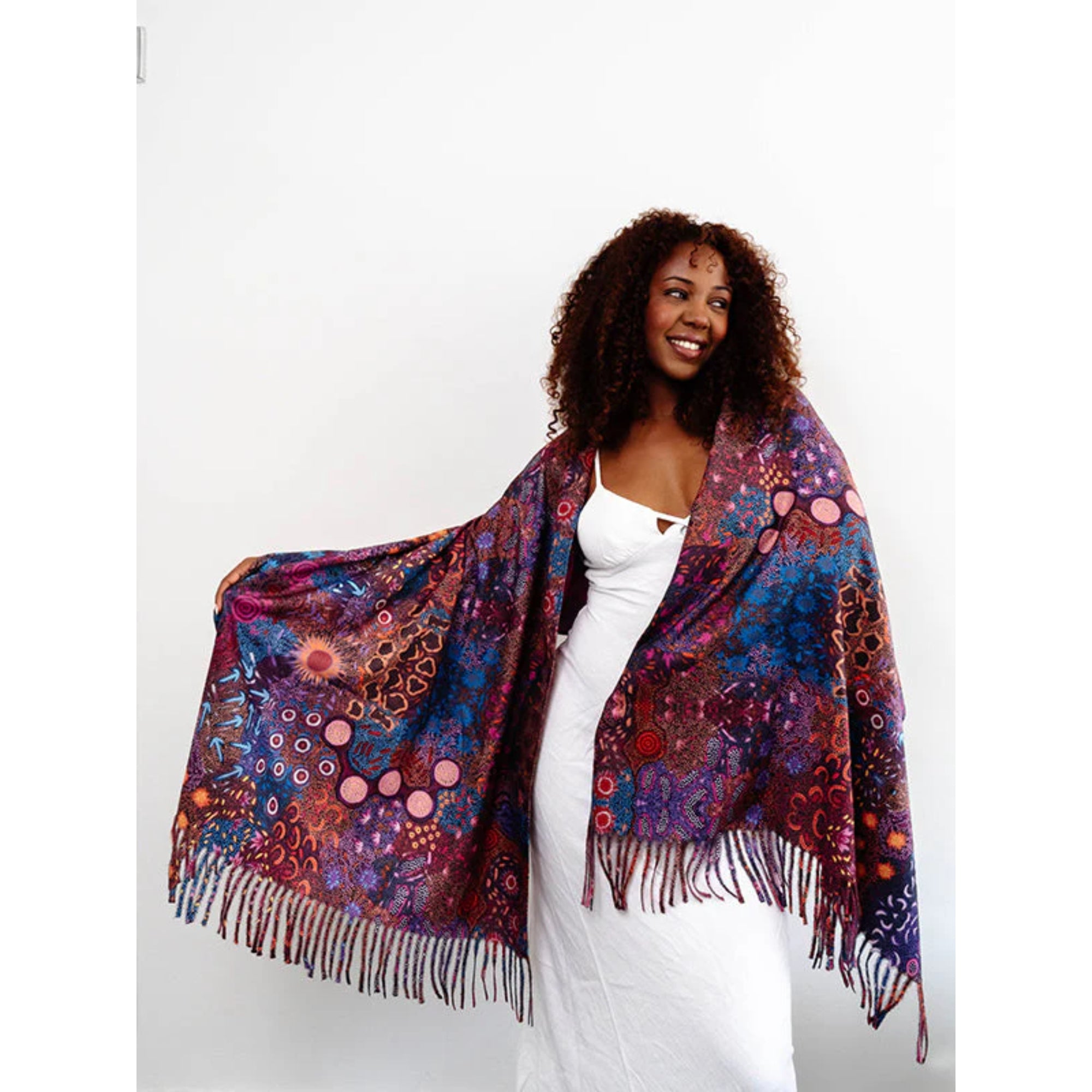 Koh Living Sacred Country Women's Dreaming Scarf - Red