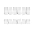Krosno Avant-Garde Tumbler and Highball Set of 12 - Clear