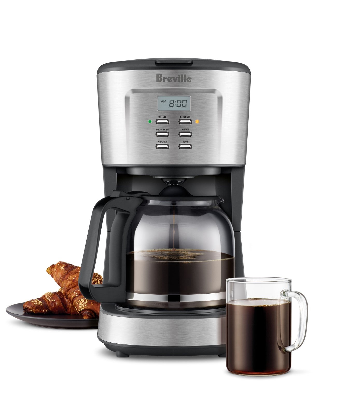 Breville Aroma Style Electronic Drip Coffee Maker-Silver