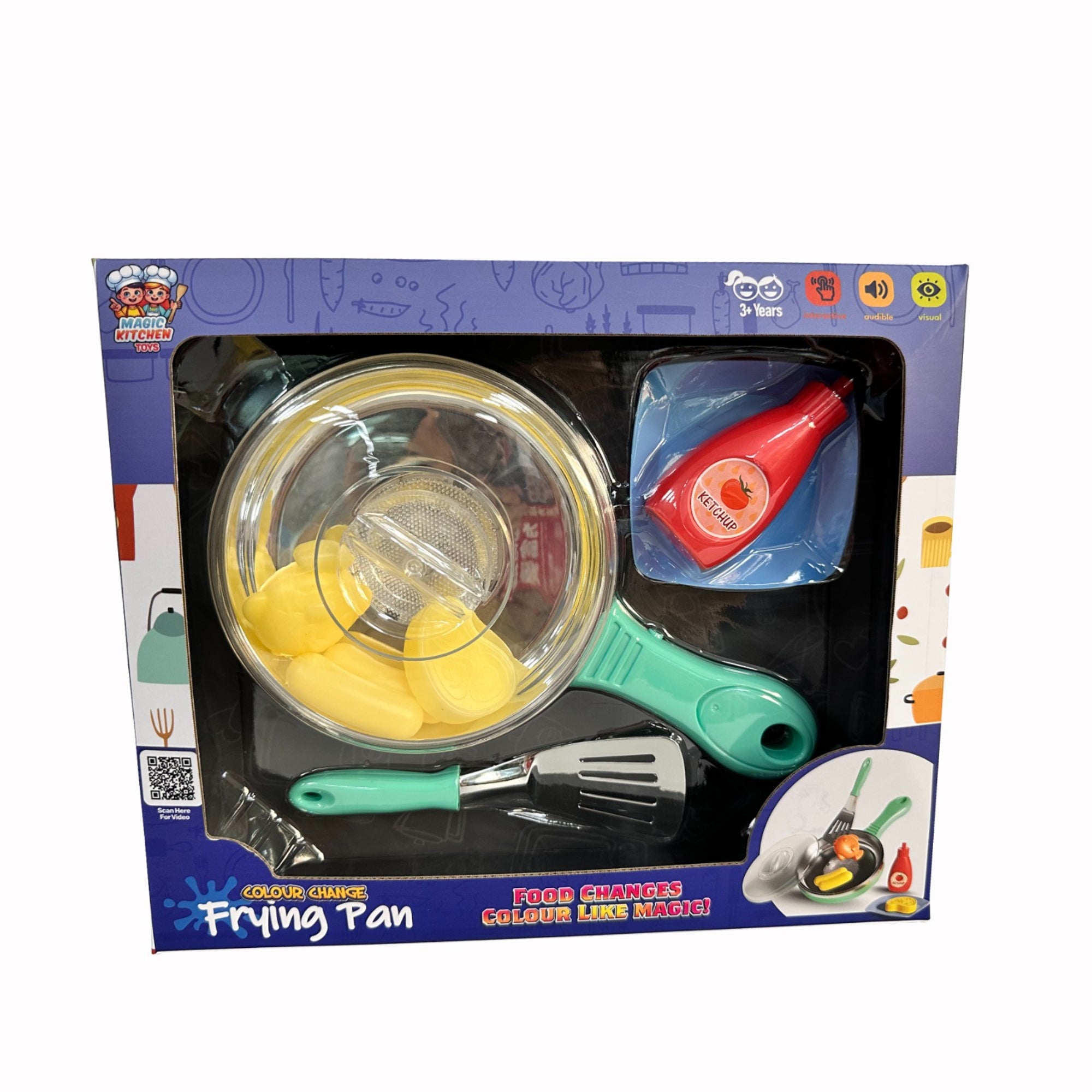 Magic Kitchen Toys Colour Change Frying Pan Set