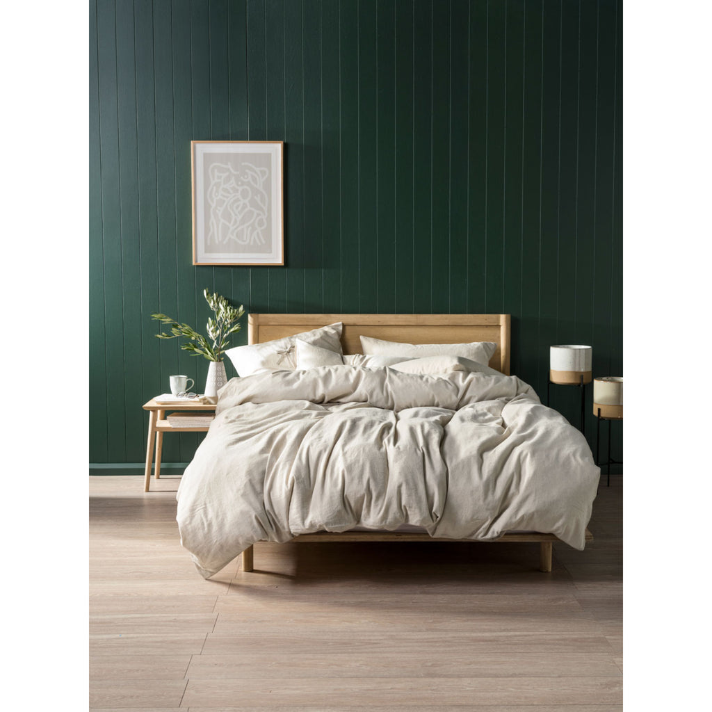 Linen House Nimes Natural Quilt Cover Set - Queen