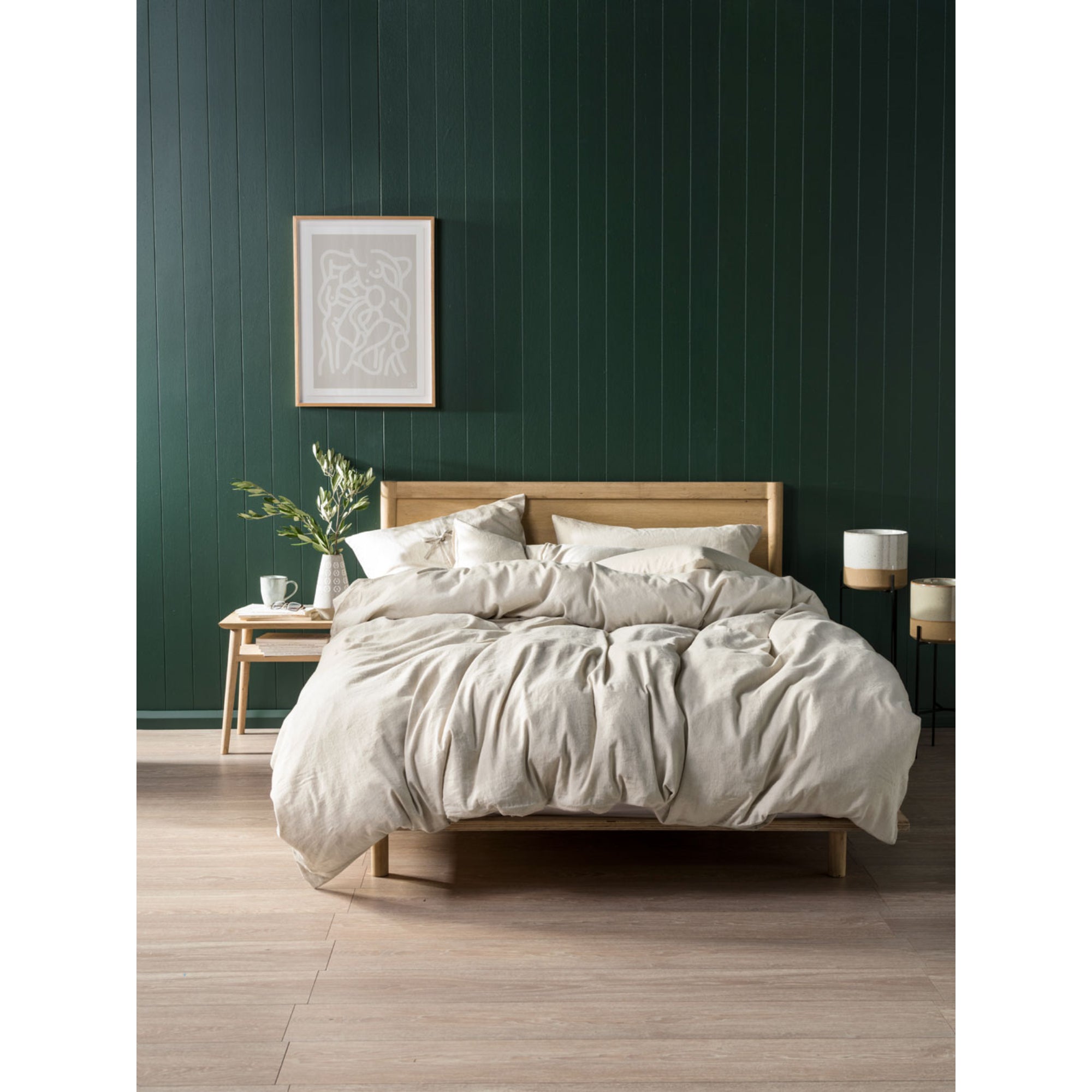 Linen House Nimes Natural Quilt Cover Set - Queen