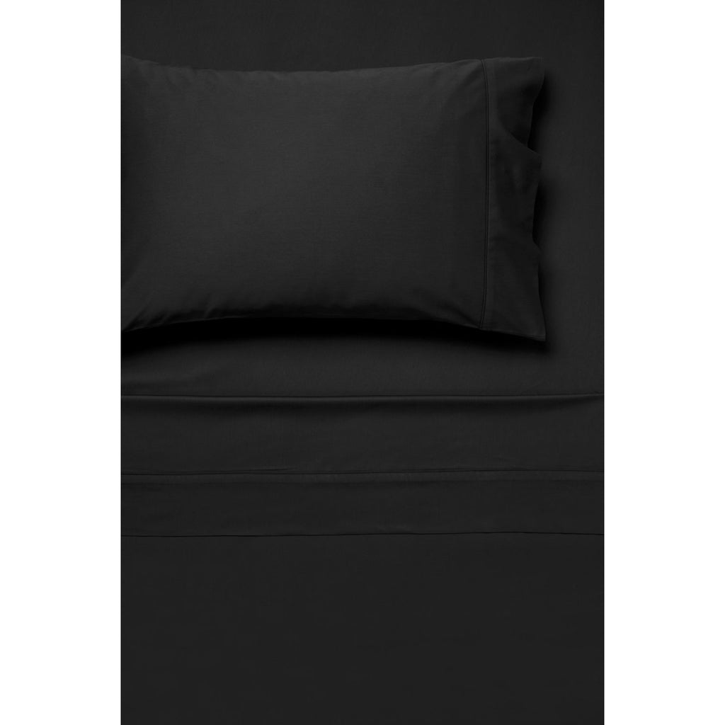 Linen House Nara Bamboo Cotton 400TC Charcoal Sheet Set - Queen