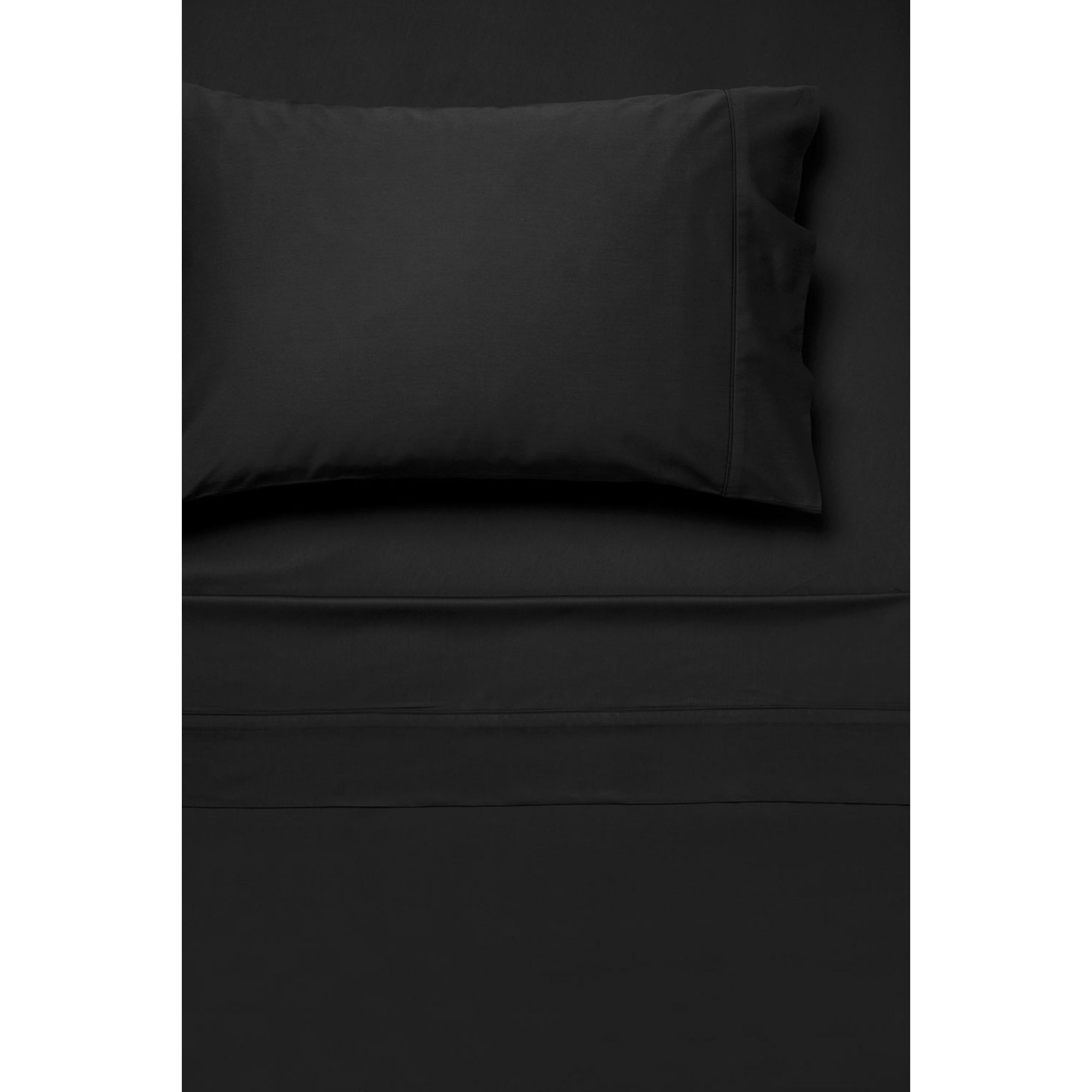 Linen House Nara Bamboo Cotton 400TC Charcoal Sheet Set - Queen