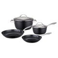 MasterPro Surrey Ceramic 4 Piece Cookware Set - Black