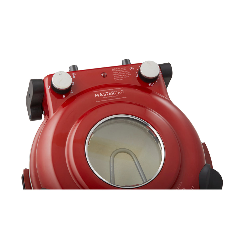 MasterPro The Ultimate Red Pizza Oven with Window 38.5X33X19CM w/ 2 PADDLES