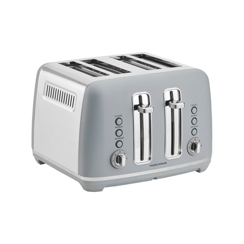 Morphy Richards Ascend Chrome 4 Slice Toaster Set - Upward Blue