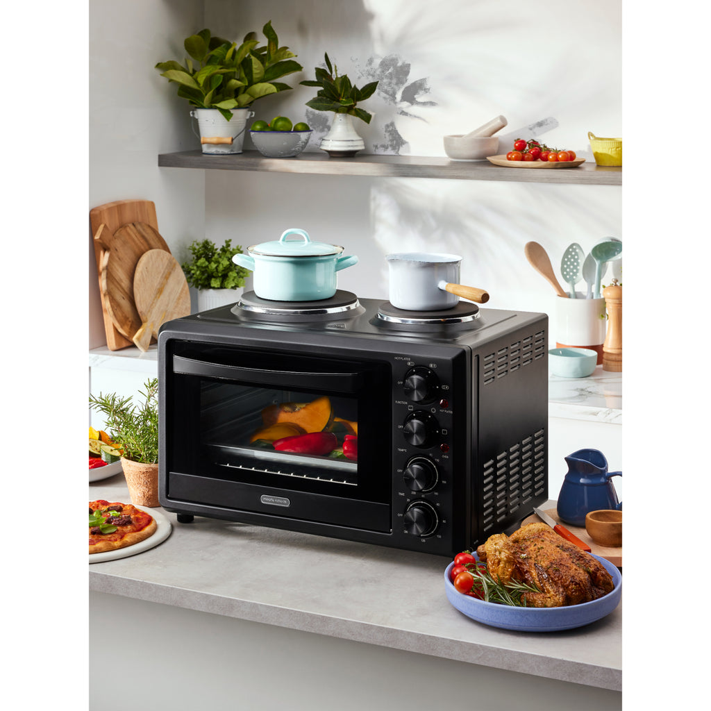 Morphy Richards 32L Benchtop Convection Oven with Hot Plates - Black
