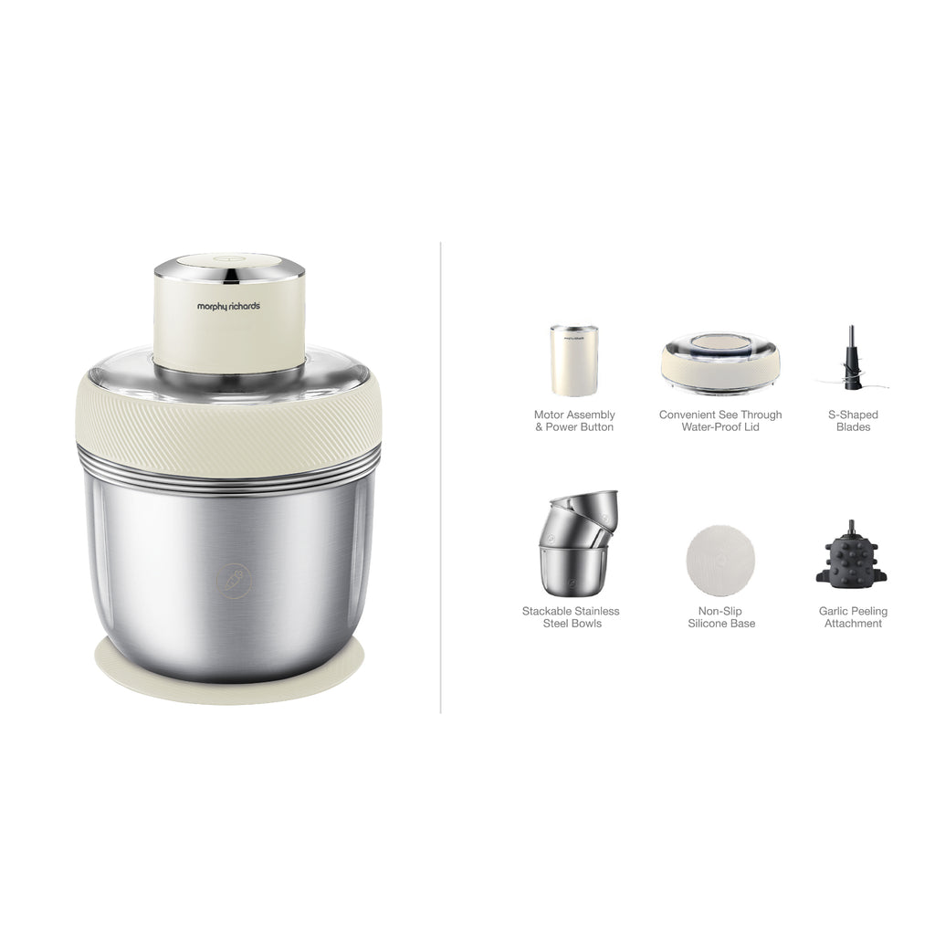 Morphy Richards Stainless Steel Chopper - White