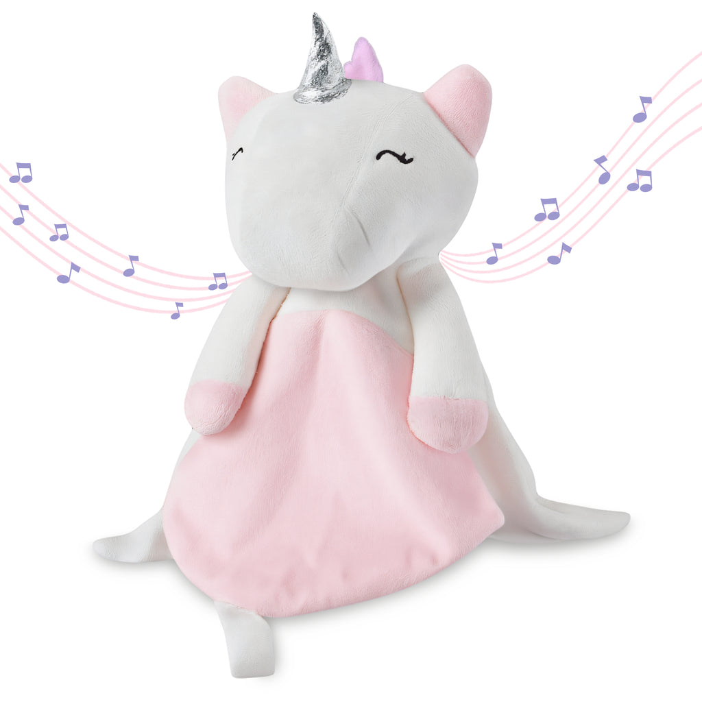 Love By Emi Unicorn Musical Comforter - Pink/White