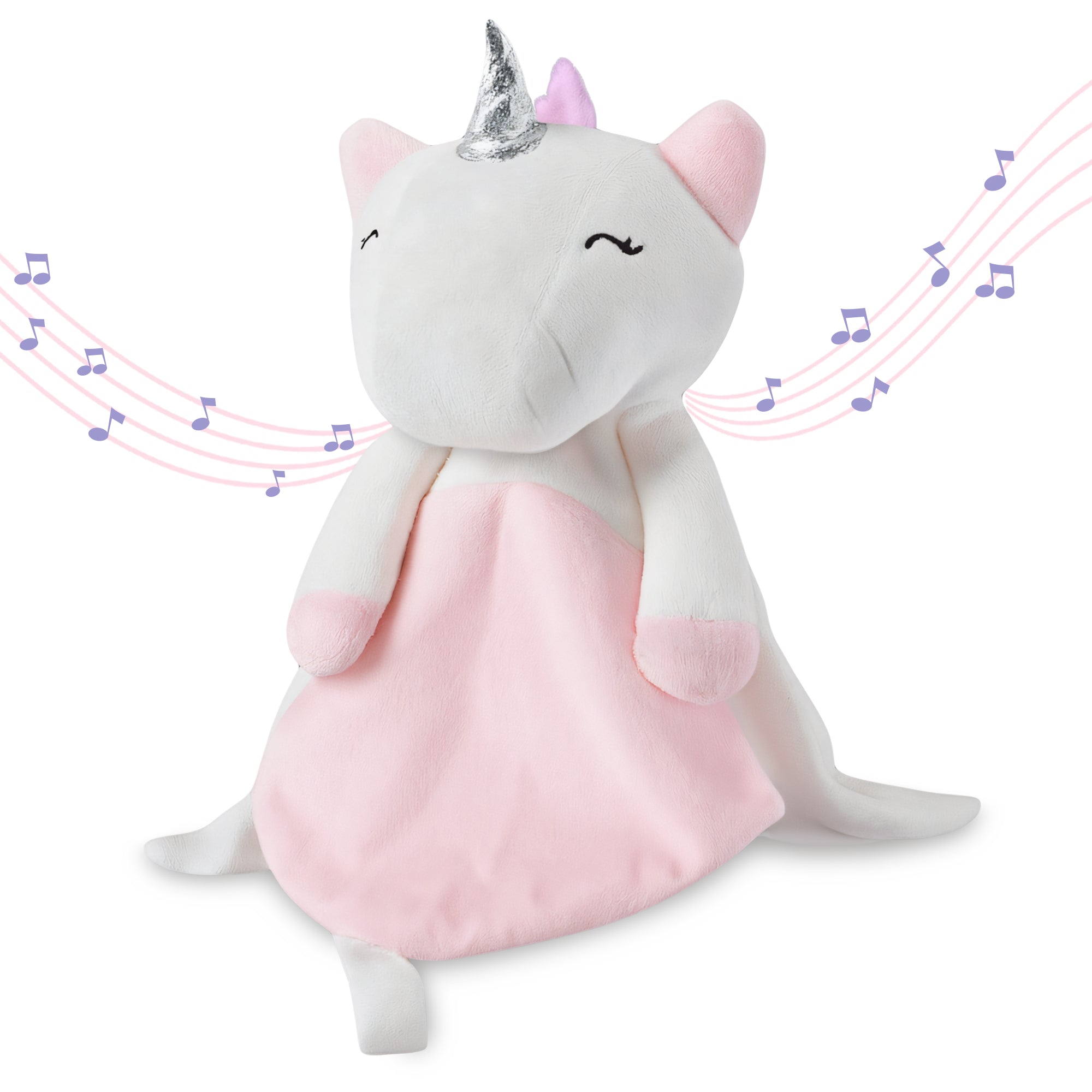 Love By Emi Unicorn Musical Comforter - Pink/White