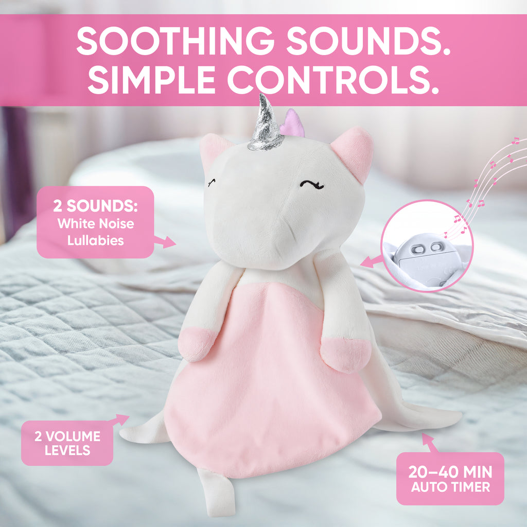 Love By Emi Unicorn Musical Comforter - Pink/White