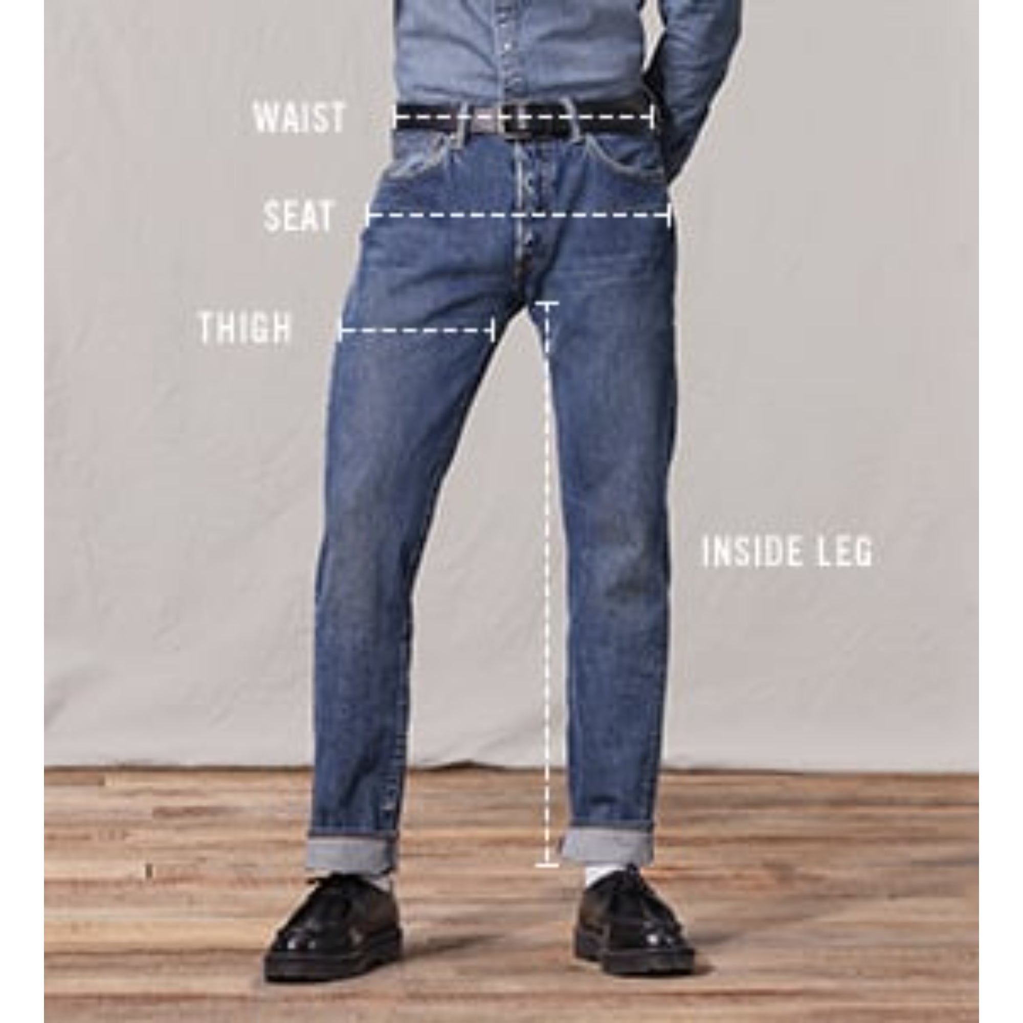 Levis Mens Size 32 516 Straight 32-inch Length Jeans -  Blue