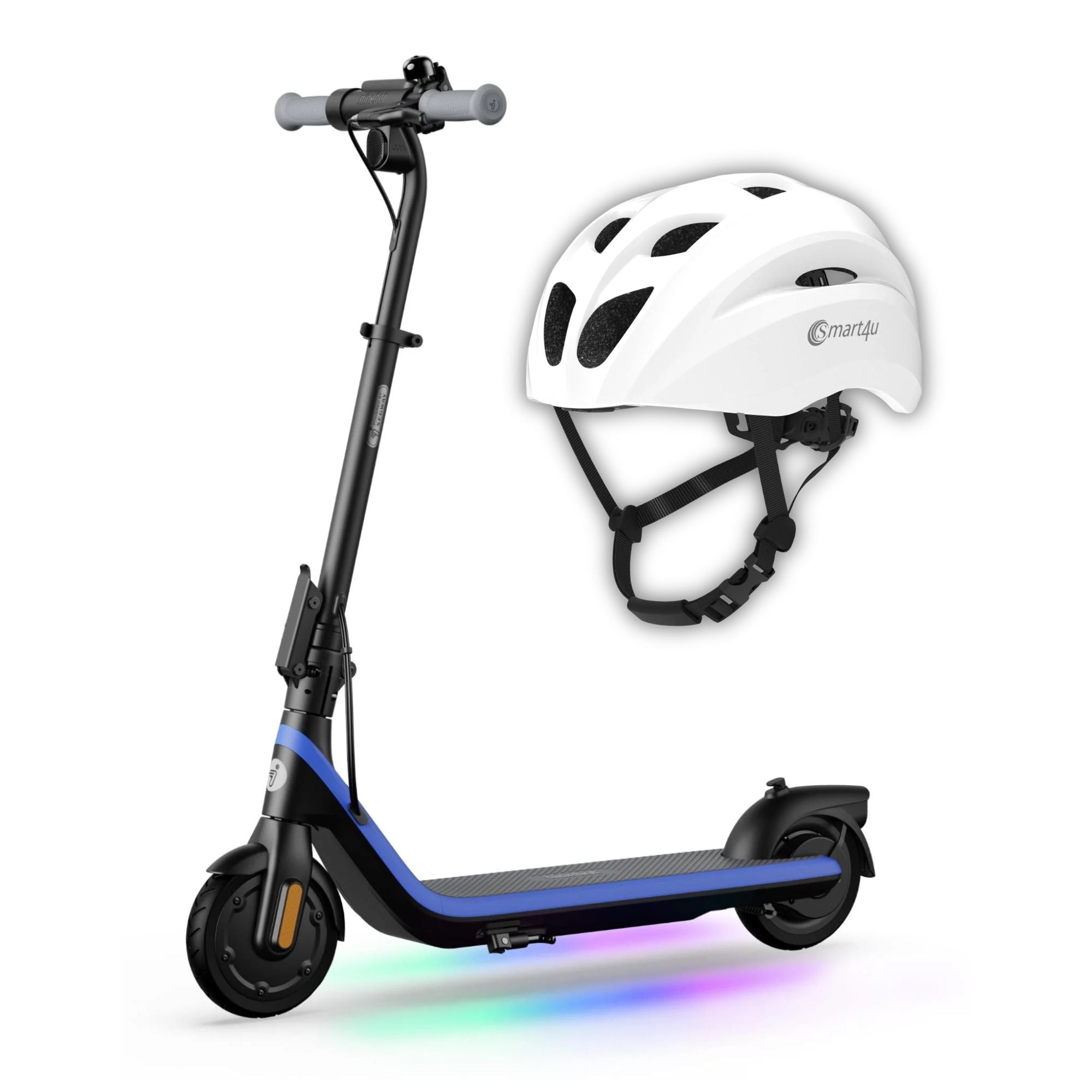 Segway NineBot Electric KickScooter C2 Pro & Smart Urban Helmet - Grey