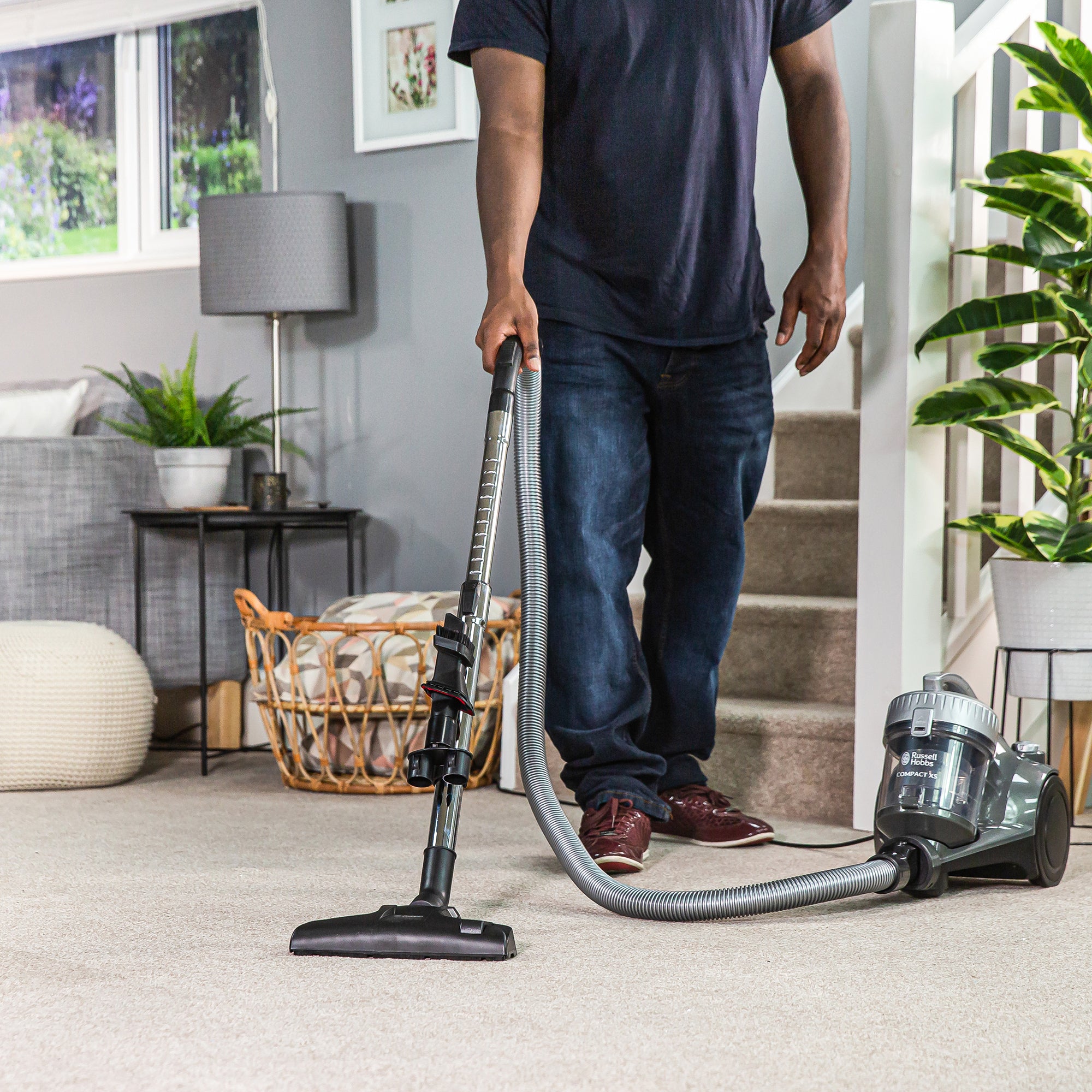 Russell Hobbs CompactXS 1.5L Cylinder Vacuum - Grey