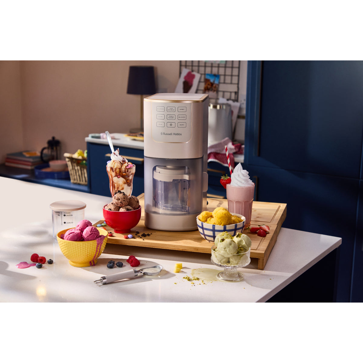 Russell Hobbs Chilluxe Ice Cream Maker - Stone
