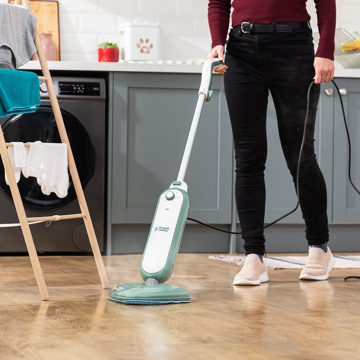 Russell Hobbs Steam & Clean Steam Mop - Sage Green