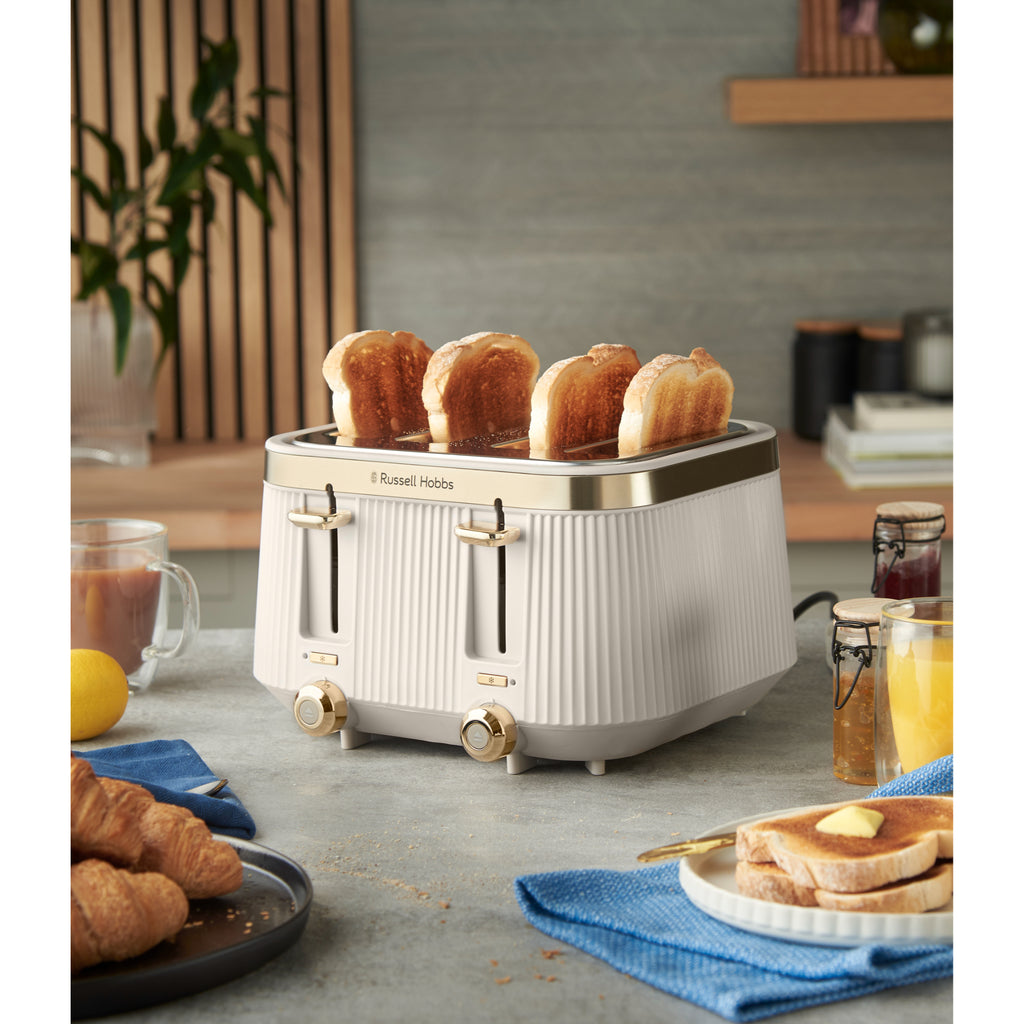Russell Hobbs Bronte 4 Slice Toaster - Stone