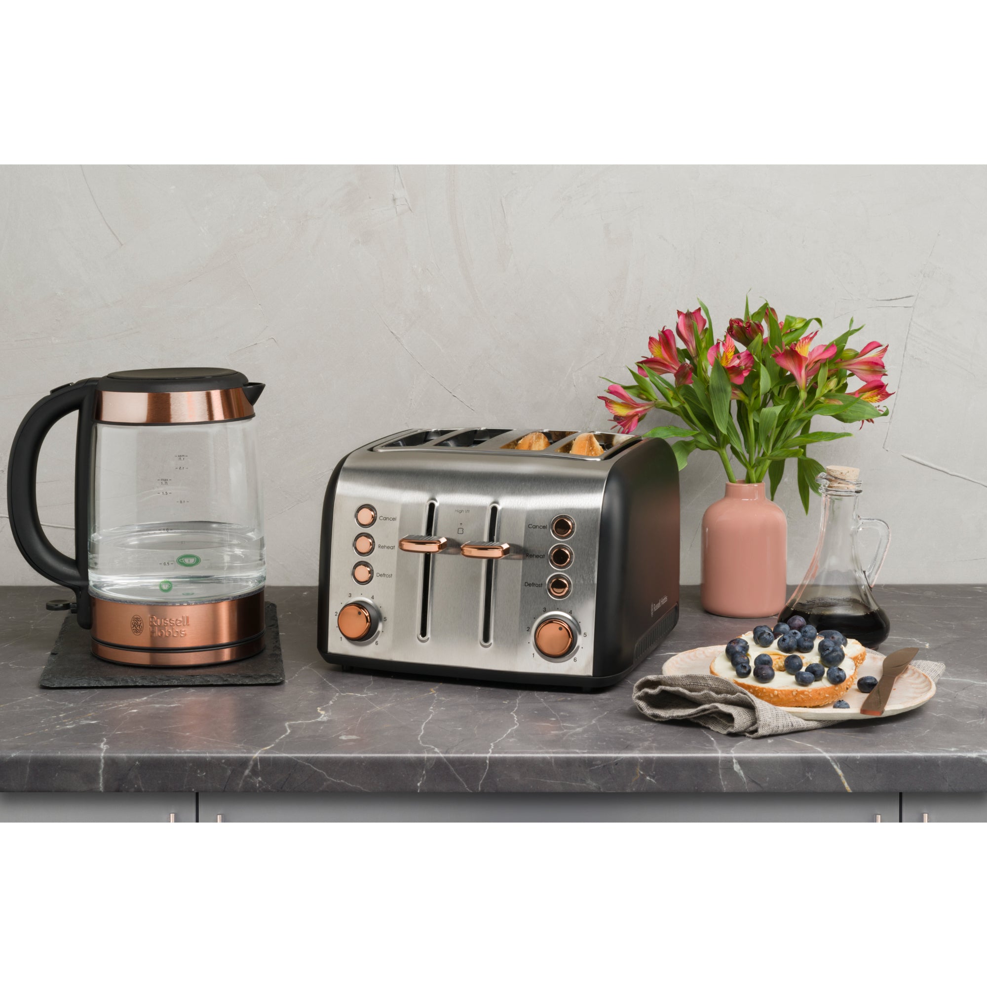 Russell Hobbs Brooklyn 4 Slice Toaster Copper RHT94COP