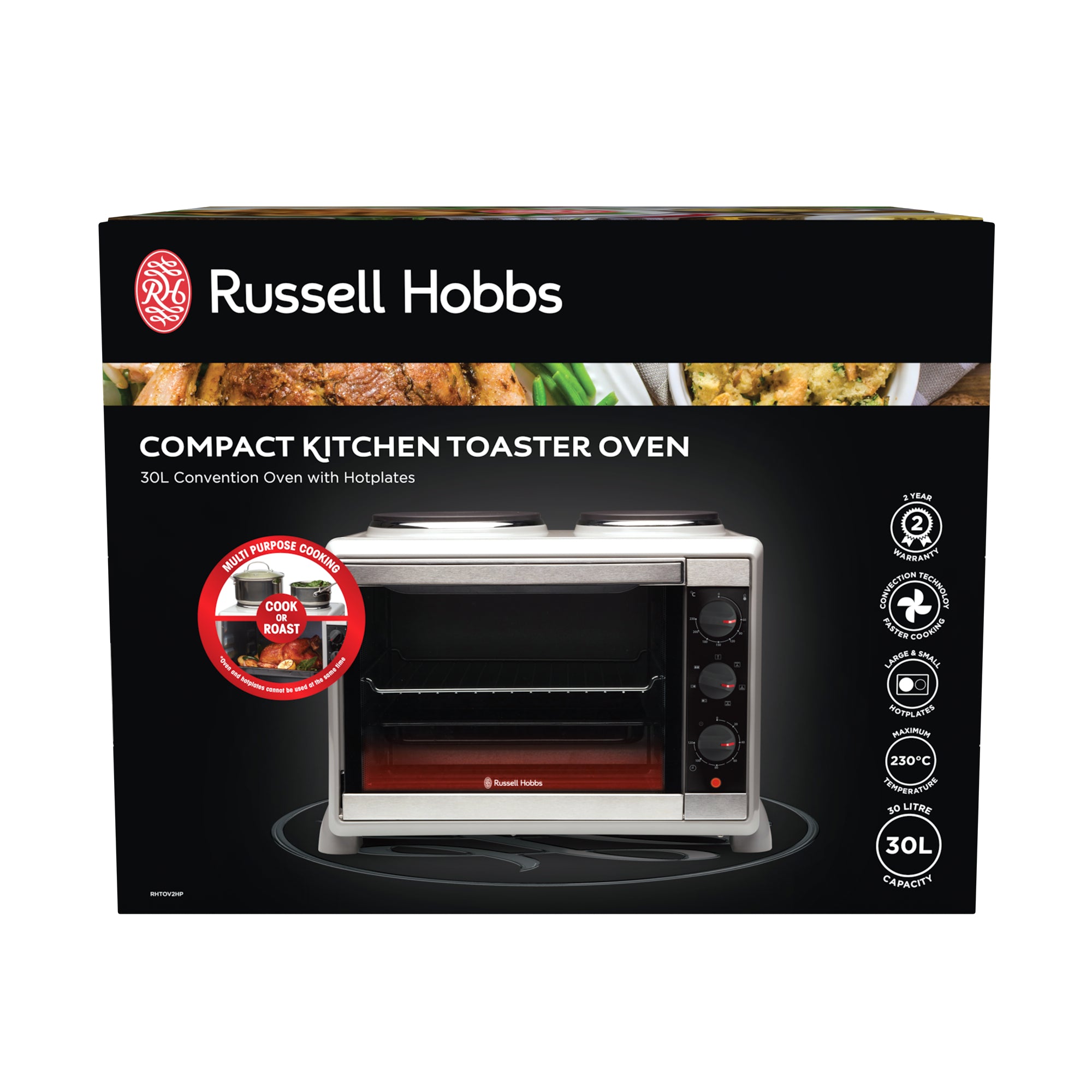 Russell Hobbs  Compact Kitchen Toaster Oven- RHTOV2HP