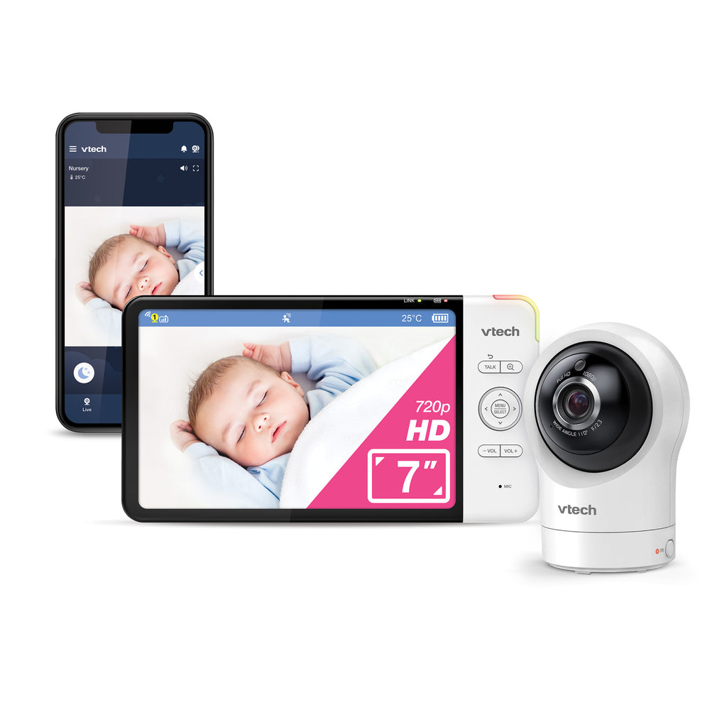 VTech Baby 7" Pan & Tilt Smart High-Definition Video Monitor - White