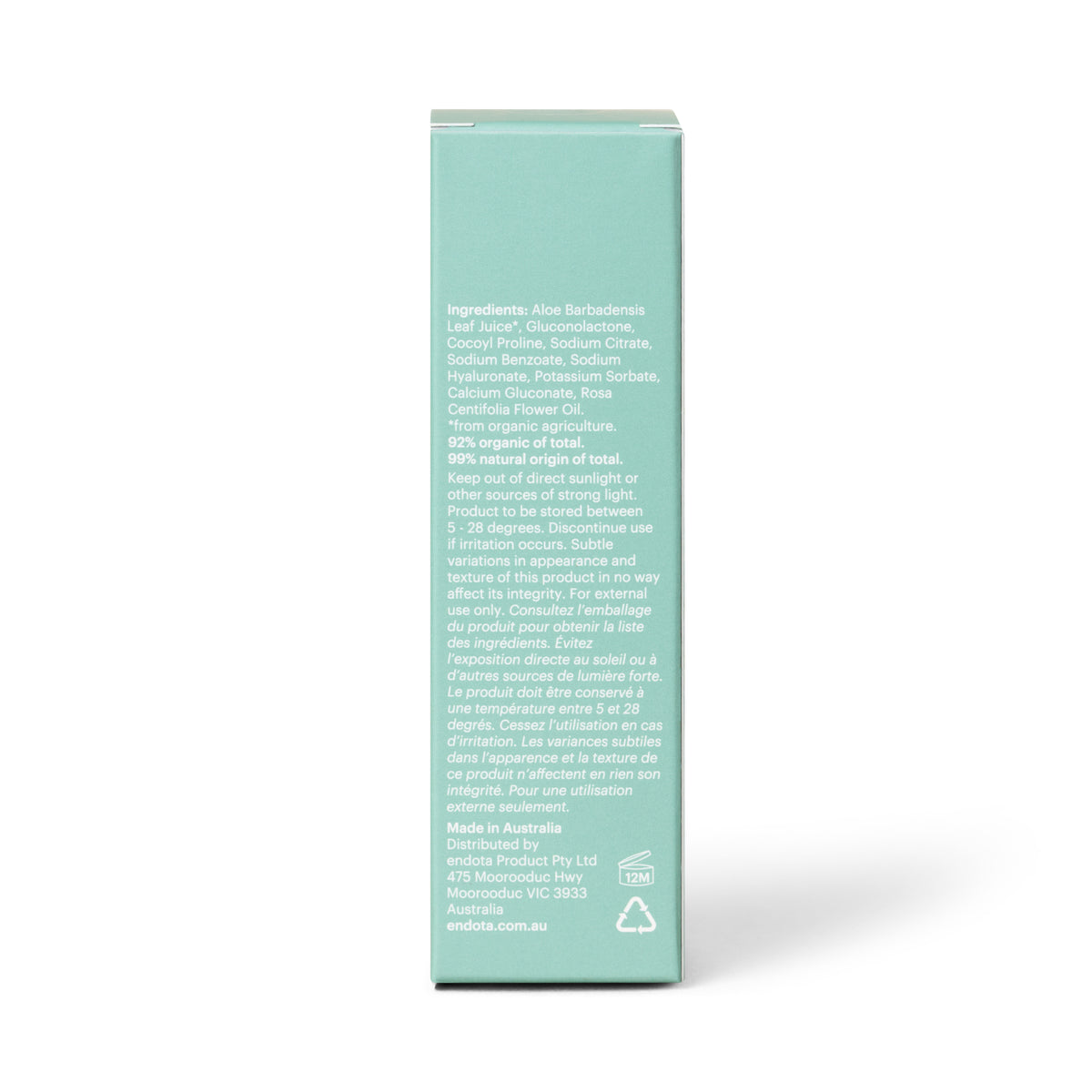 Endota Hydrate Me Mist and Moisture Mask