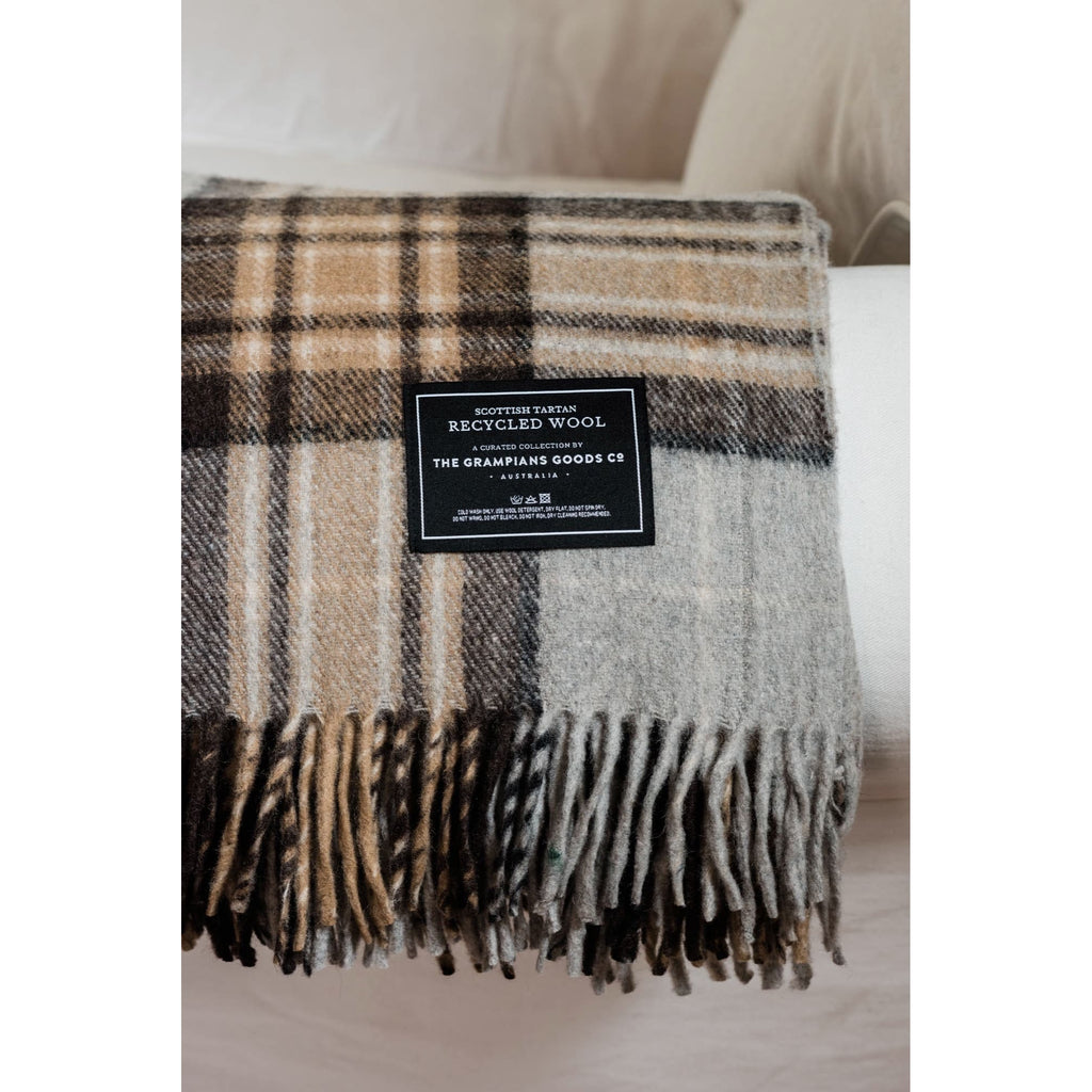 The Grampians Goods Co Recycled Wool Scottish Tartan Blankets - Winter