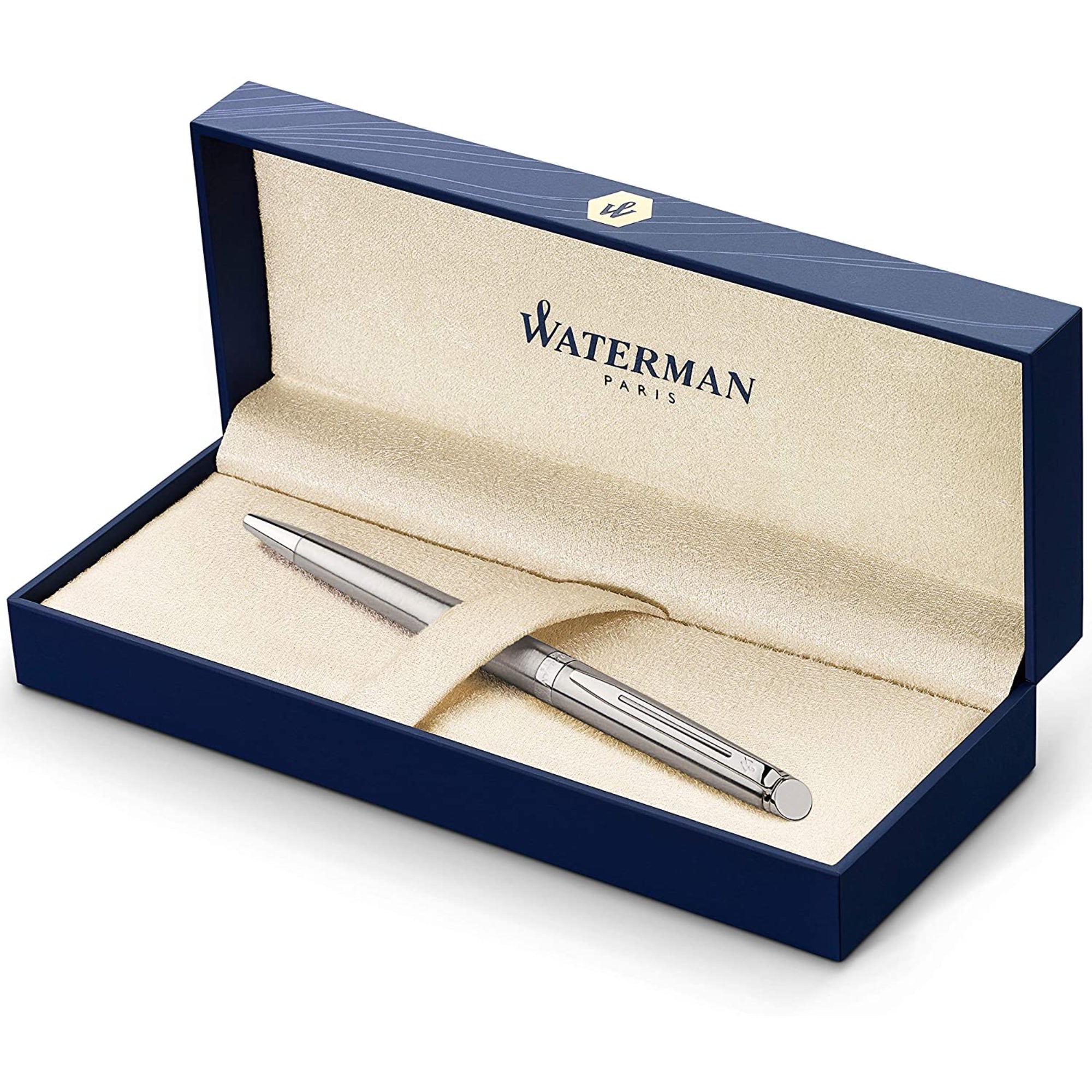 Waterman Hemisphere Stainless Steel Chrome Trim Ballpoint Pen