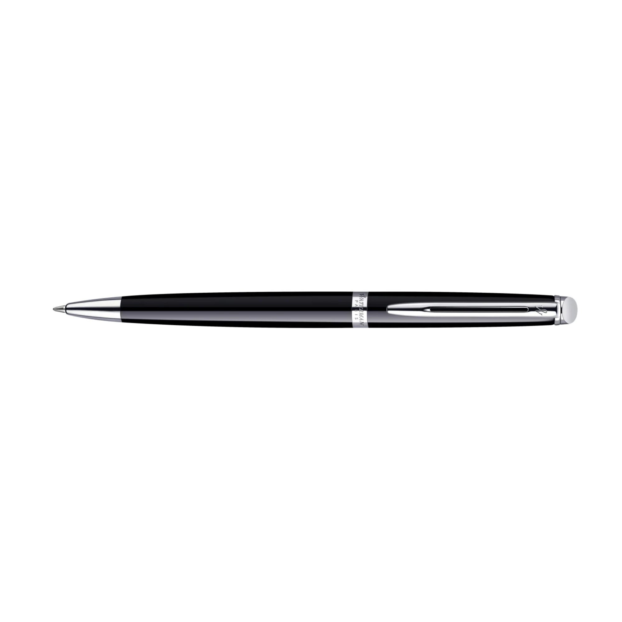 Waterman Hemisphere Black Lacquer Chrome Trim Ballpoint Pen