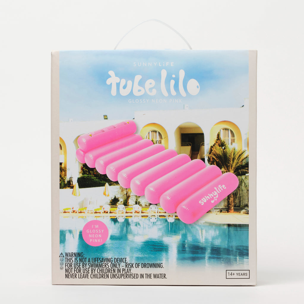 Sunnylife Tube Lilo - Neon Pink