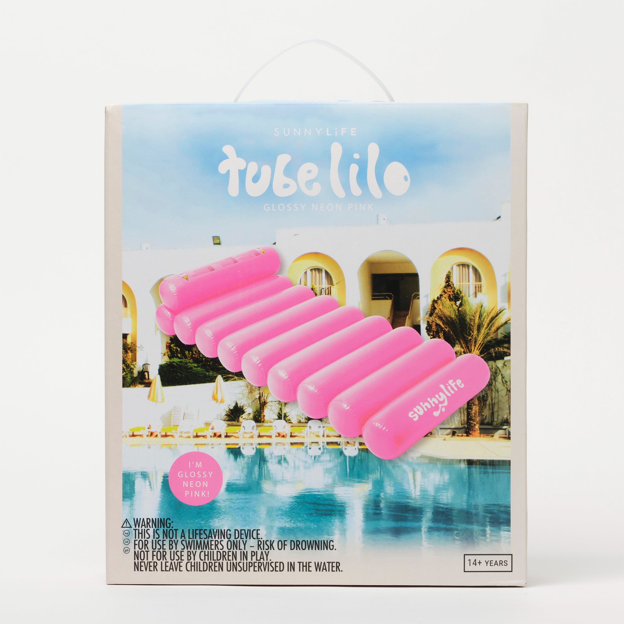 Sunnylife Tube Lilo - Neon Pink