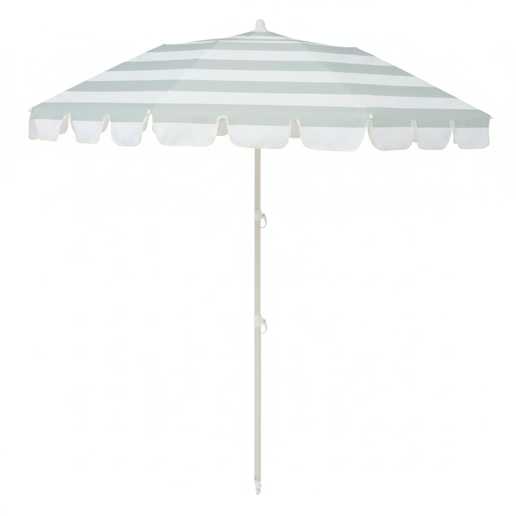 Sunnylife Compact Beach Umbrella - Sea Sage Stripe