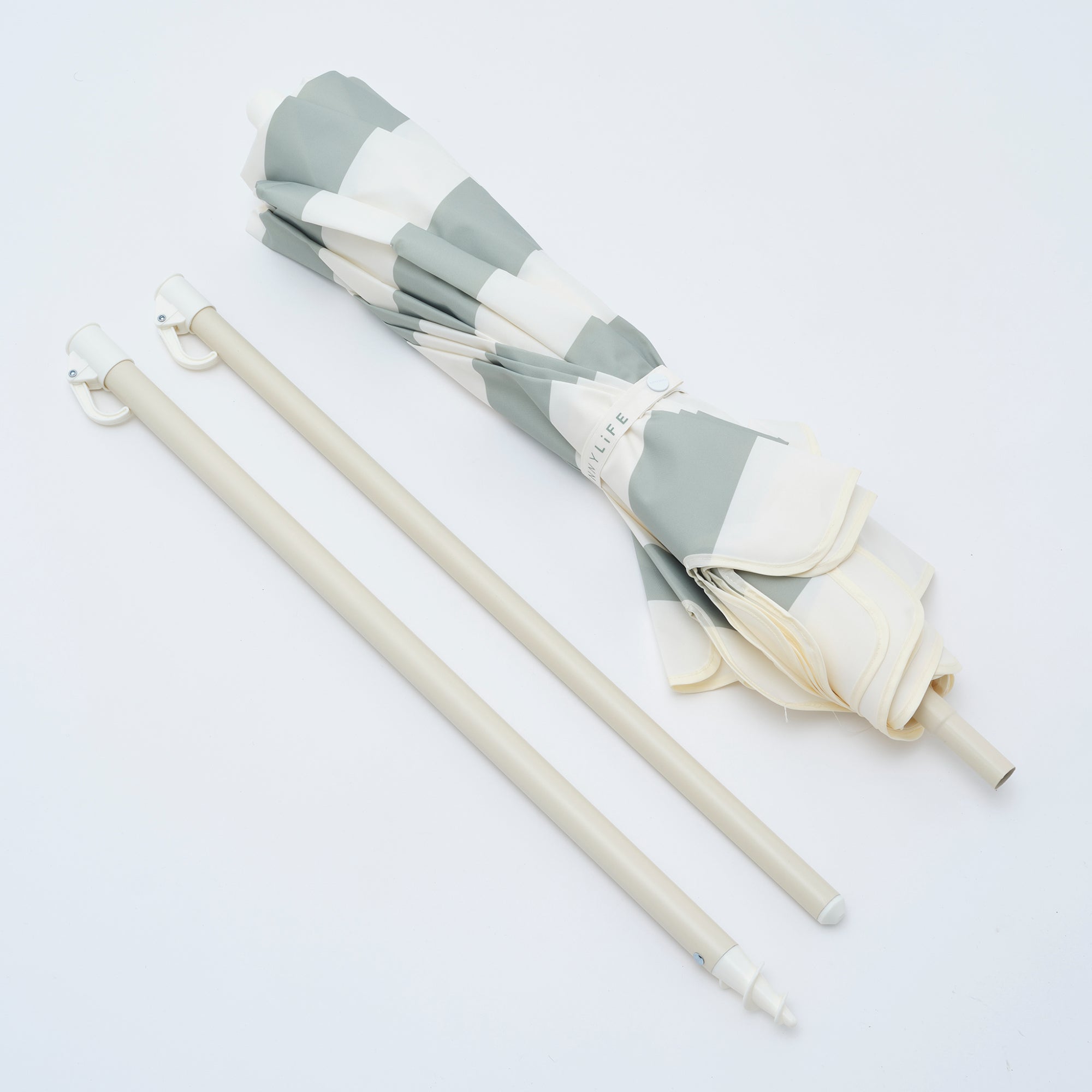 Sunnylife Compact Beach Umbrella - Sea Sage Stripe