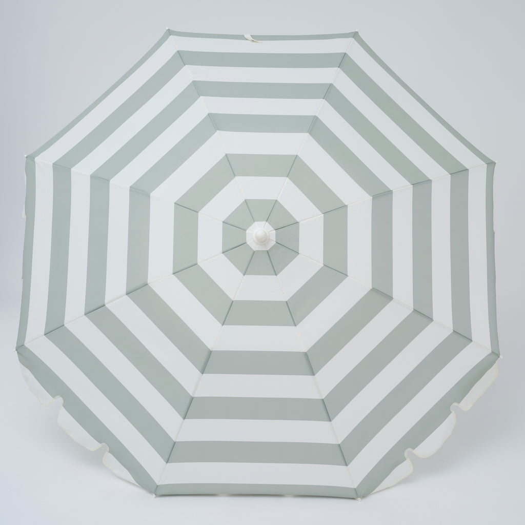 Sunnylife Compact Beach Umbrella - Sea Sage Stripe