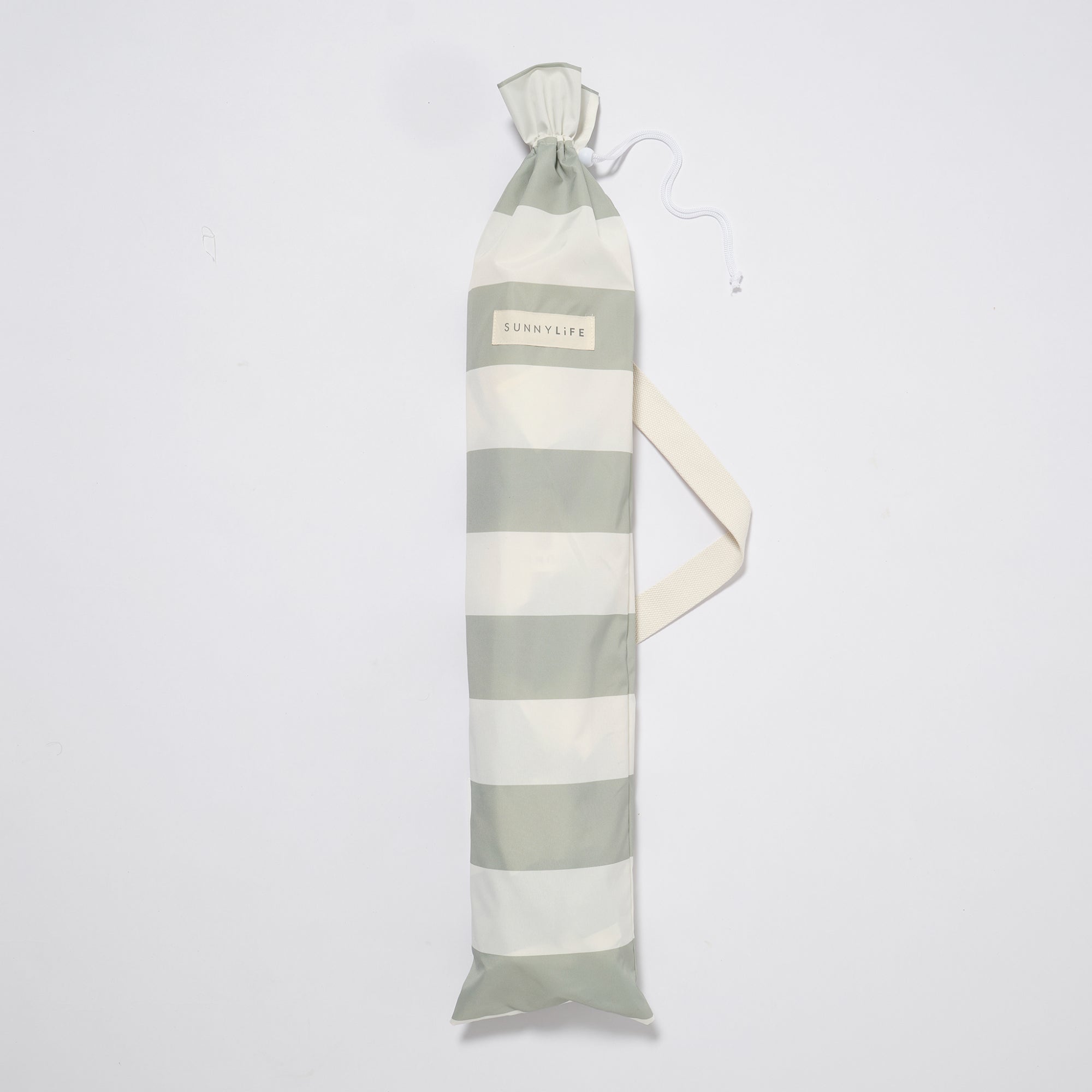 Sunnylife Compact Beach Umbrella - Sea Sage Stripe
