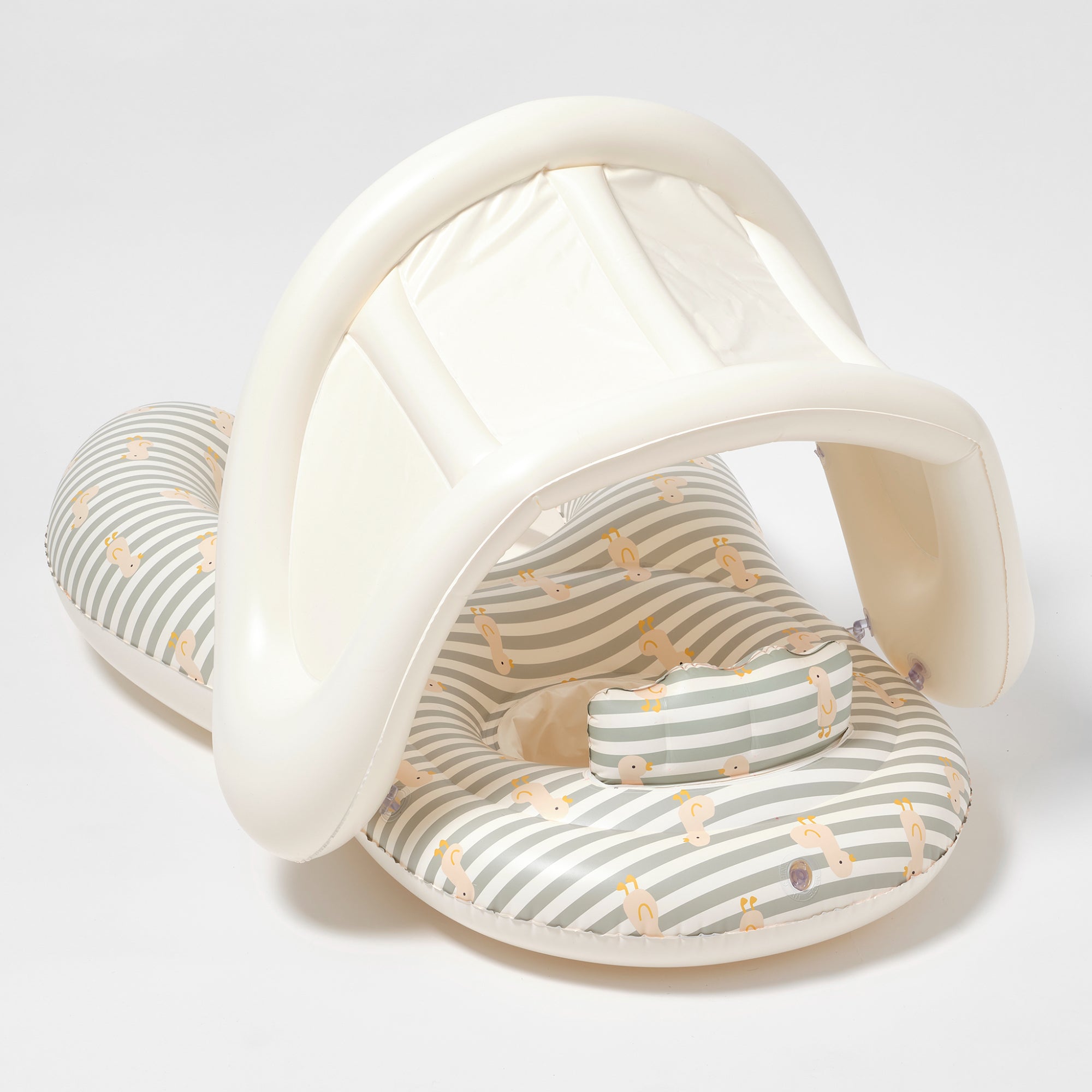 Sunnylife Float Together Baby Seat Duck - Sage Stripe