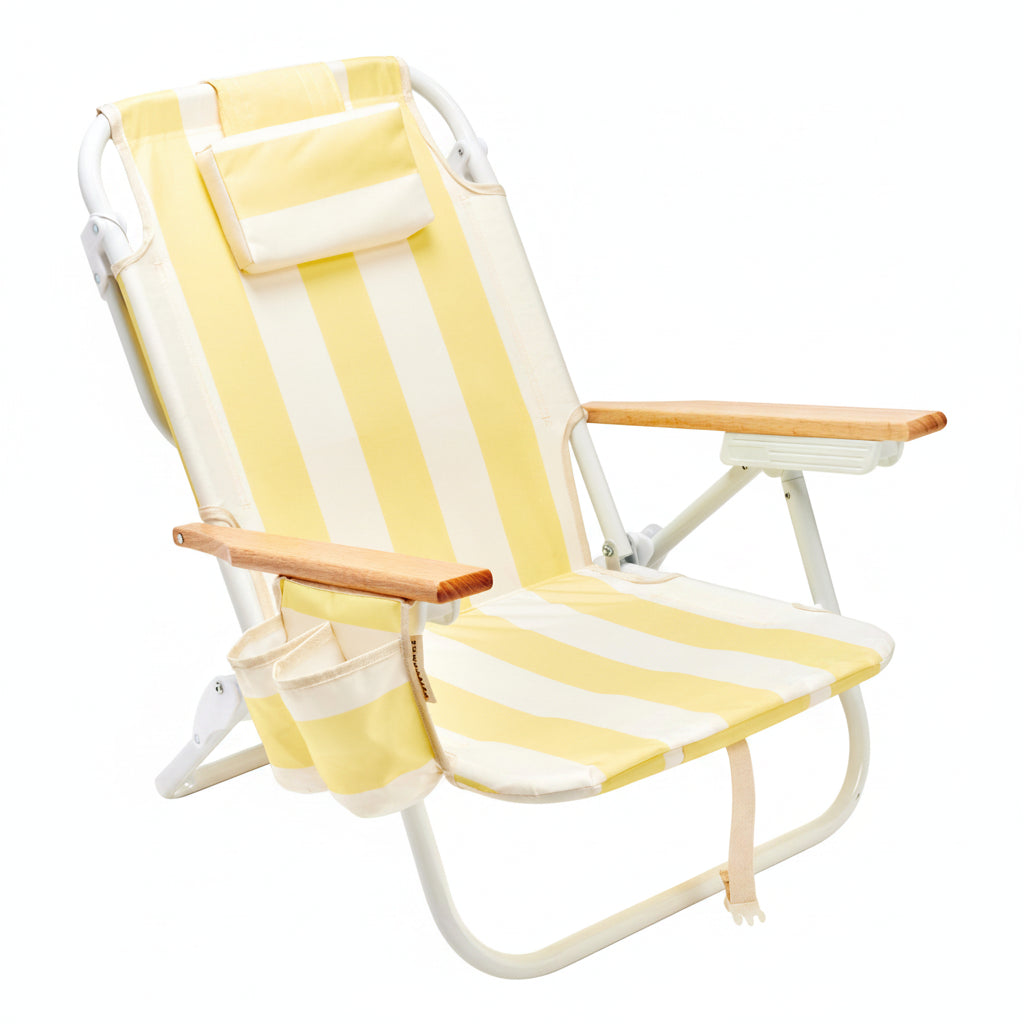 Sunnylife Deluxe Beach Chair - La Mer Limon Stripe