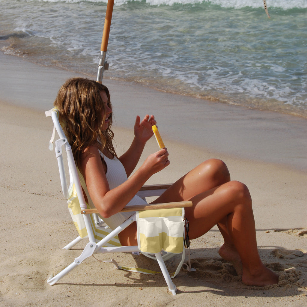 Sunnylife Deluxe Beach Chair - La Mer Limon Stripe