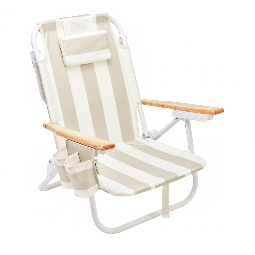 Sunnylife Deluxe Beach Chair - Oyster Stripe