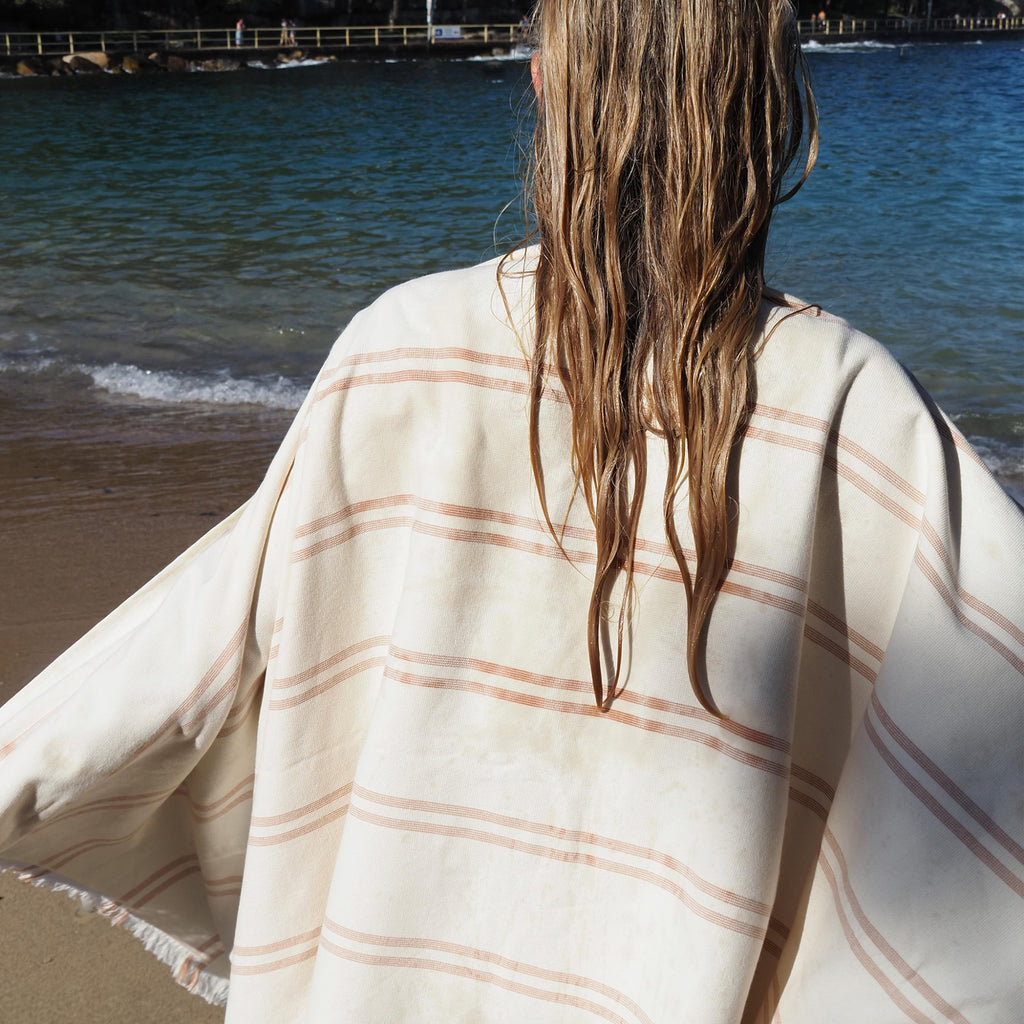 Sunnylife Fouta Beach Towel - Tierra Clay Stripe