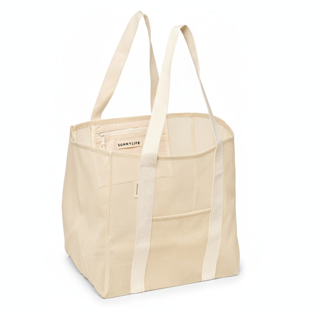 Sunnylife Mesh Beach Bag - Oyster Cream