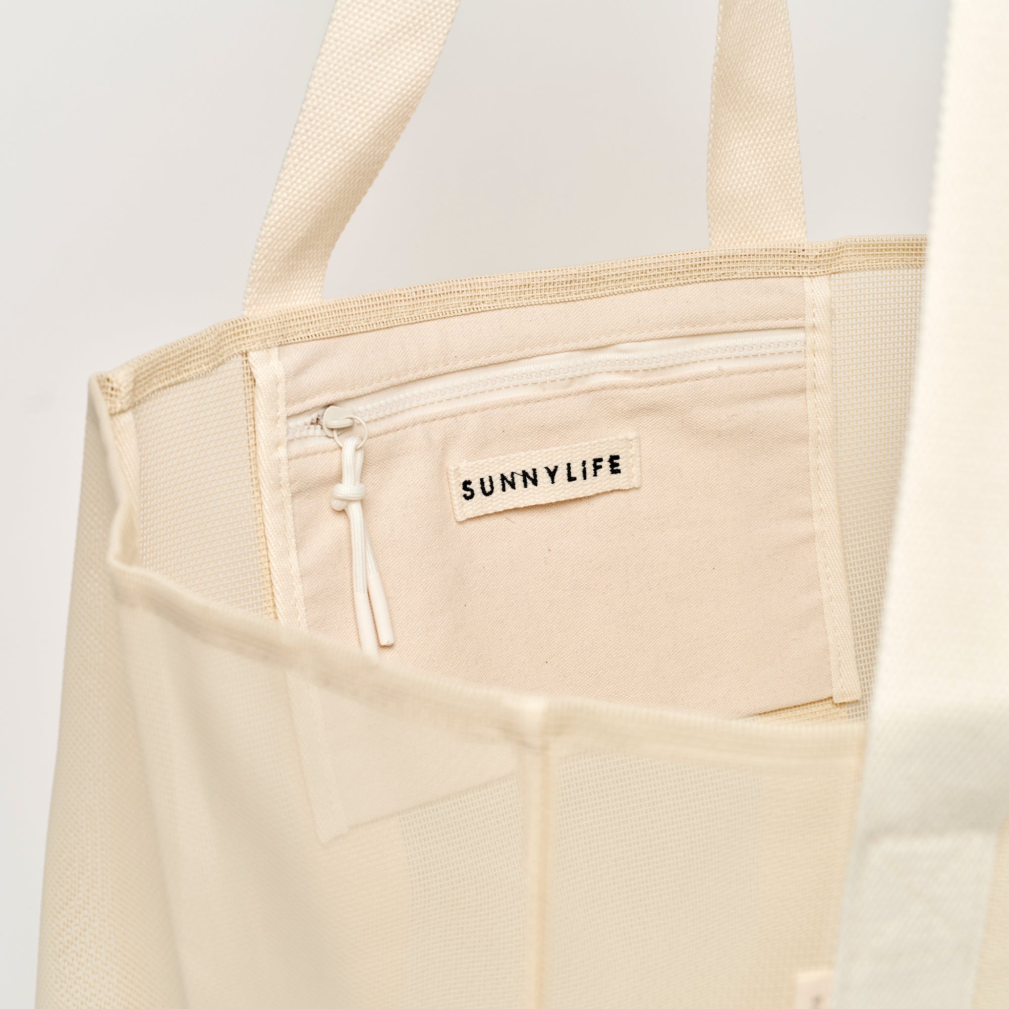 Sunnylife Mesh Beach Bag - Oyster Cream