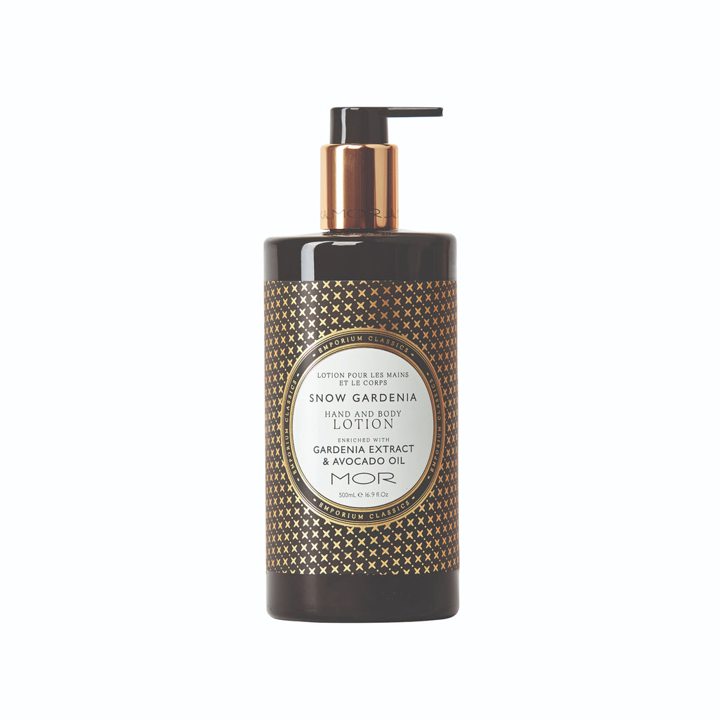 MOR Snow Gardenia Hand & Body Wash and Hand & Body Lotion Set