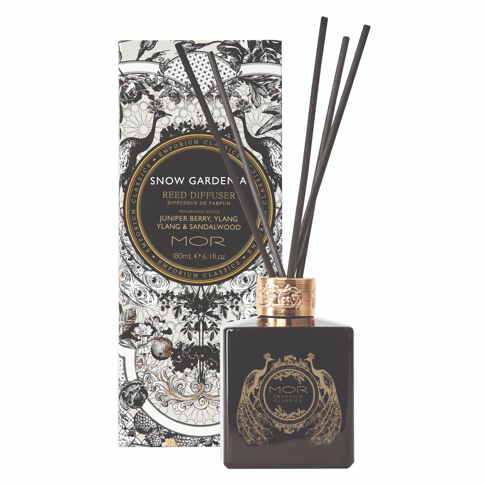 MOR Emporium Classics Snow Gardenia Candle and Reed Diffuser Set