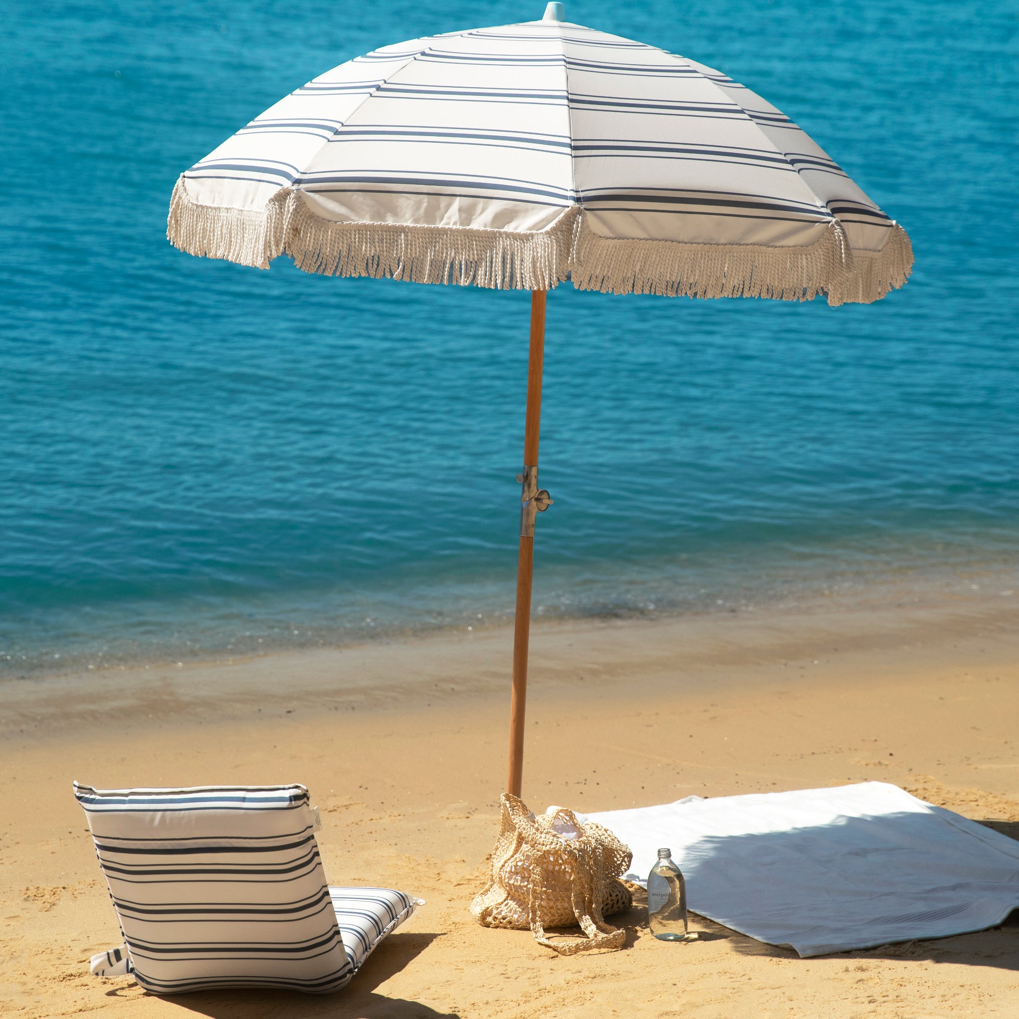 Sunnylife The Resort Luxe Beach Umbrella - Coastal Blue