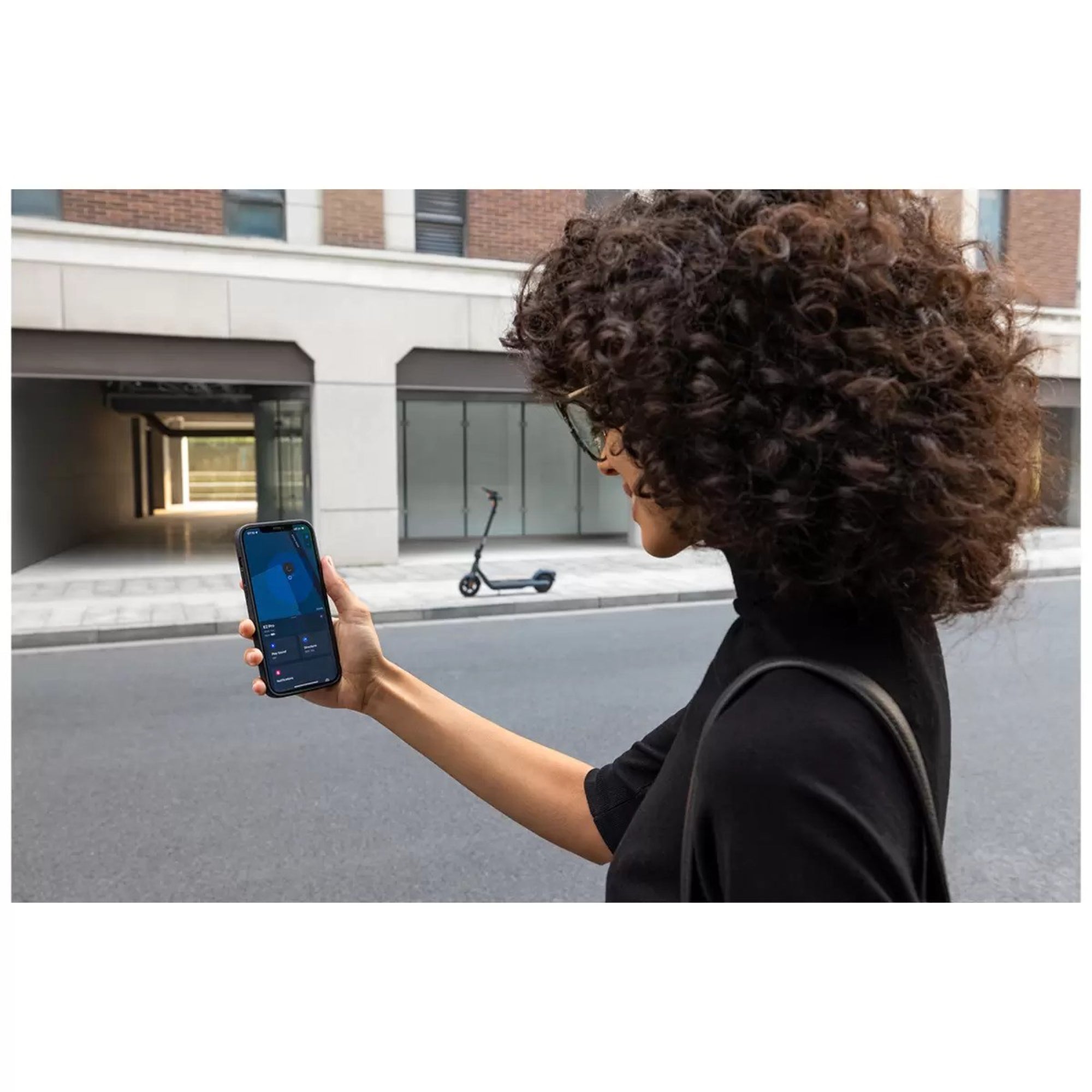 Segway NineBot Electric KickScooter E2 Pro & Smart Urban Helmet - Black