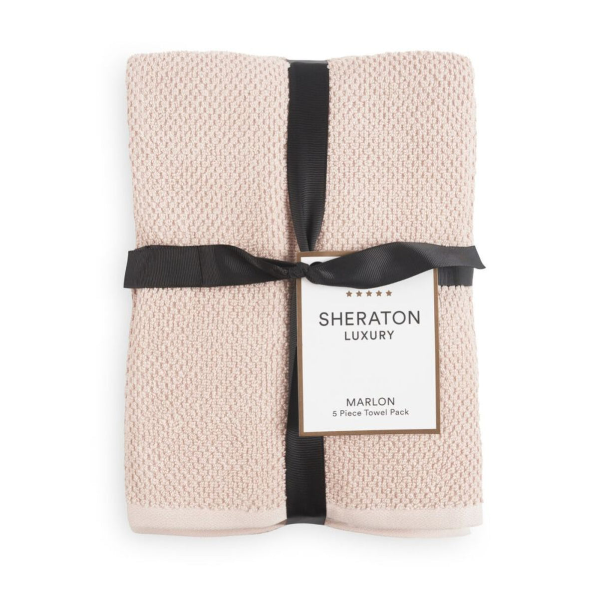 Sheraton Luxury Marlon 5 Piece Towel Pack - Blush
